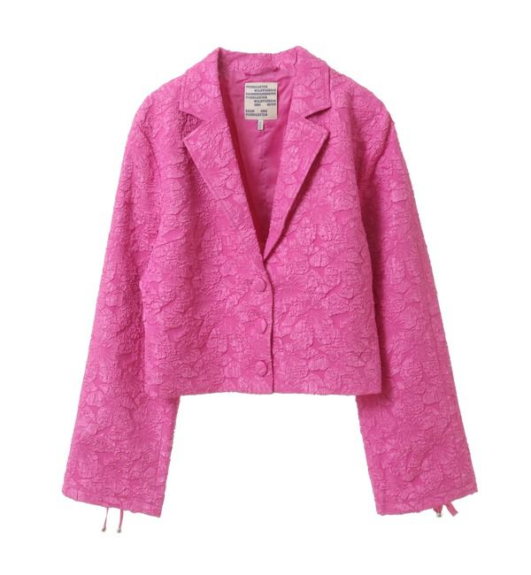 A_「【BAUM UND PFERDGARTEN/バウムウンドヘルガーテン】フラワージャカードショートジャケット」|テーラードジャケット|