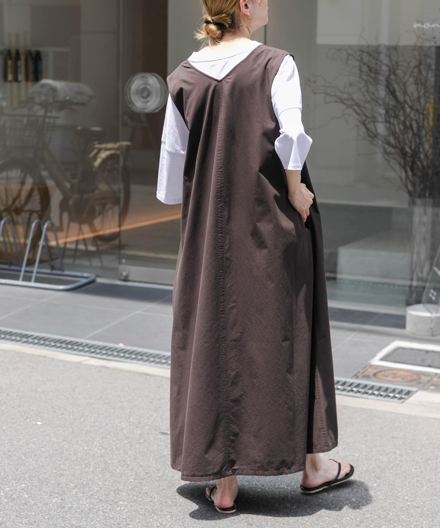 URBAN RESEARCH DOORS「FORK&SPOON　テントラインUネックワンピース」|ワンピース|