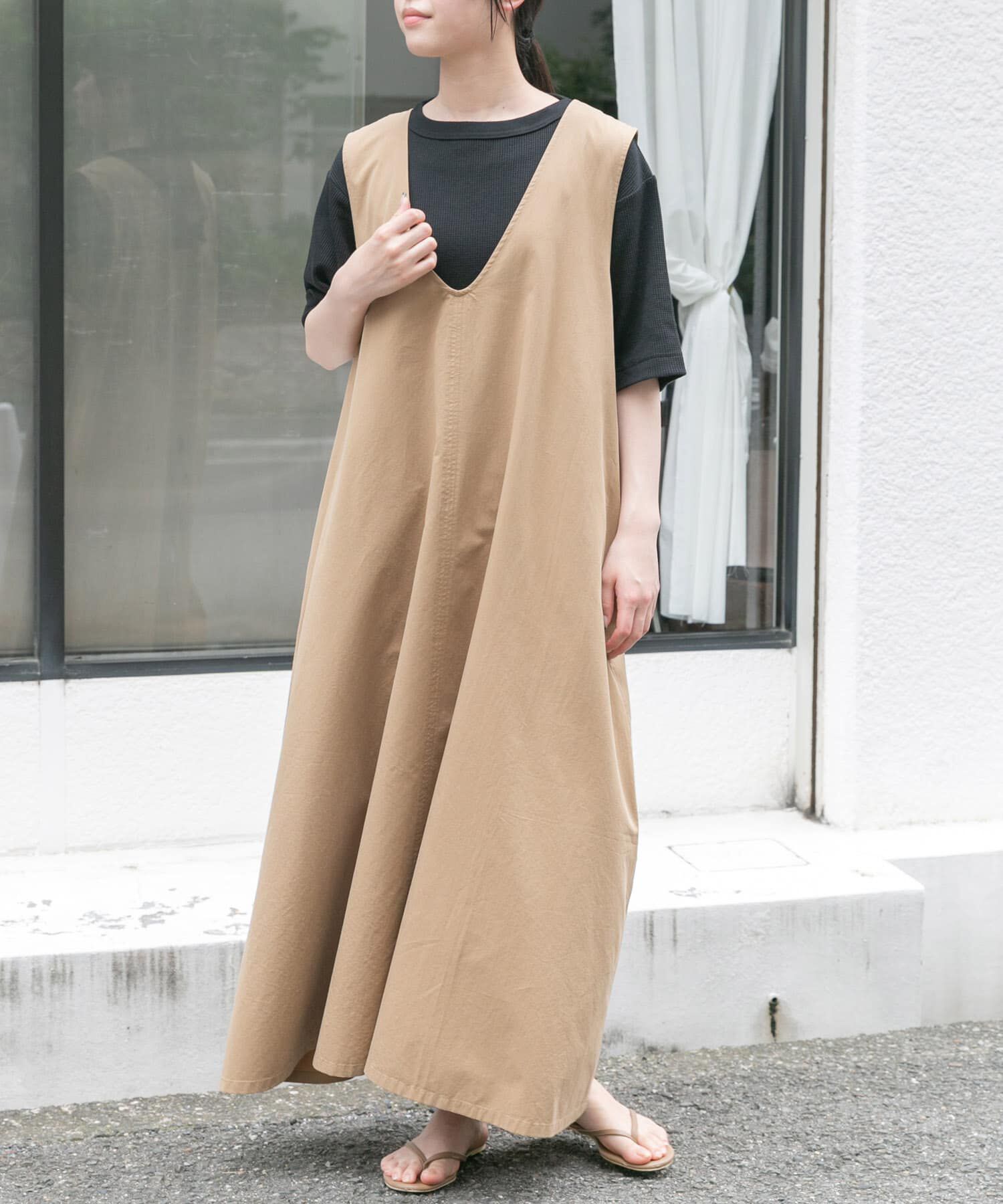 URBAN RESEARCH DOORS「FORK&SPOON　テントラインUネックワンピース」|ワンピース|