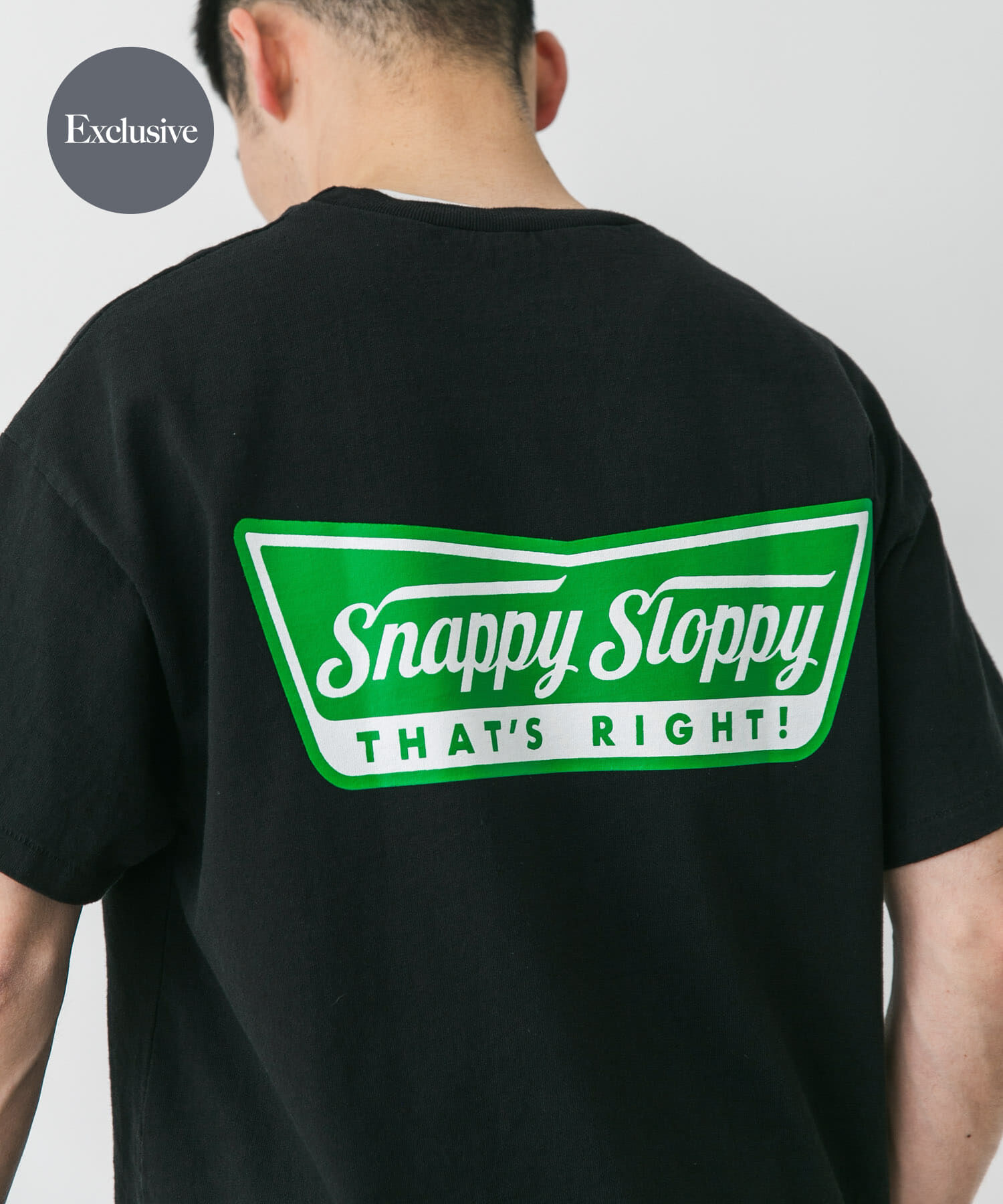 URBAN RESEARCH DOORS「『別注』SLOPPY SUPPLY&times;DOORS　SNAPPY T-SHIRTS」|Tシャツ・カットソー|ブラック