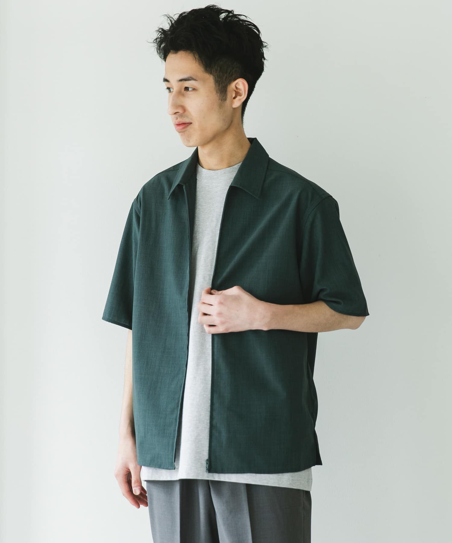 URBAN RESEARCH DOORS「『UR TECH DRYLUXE』ZIP SHIRTS」|シャツ・ブラウス|