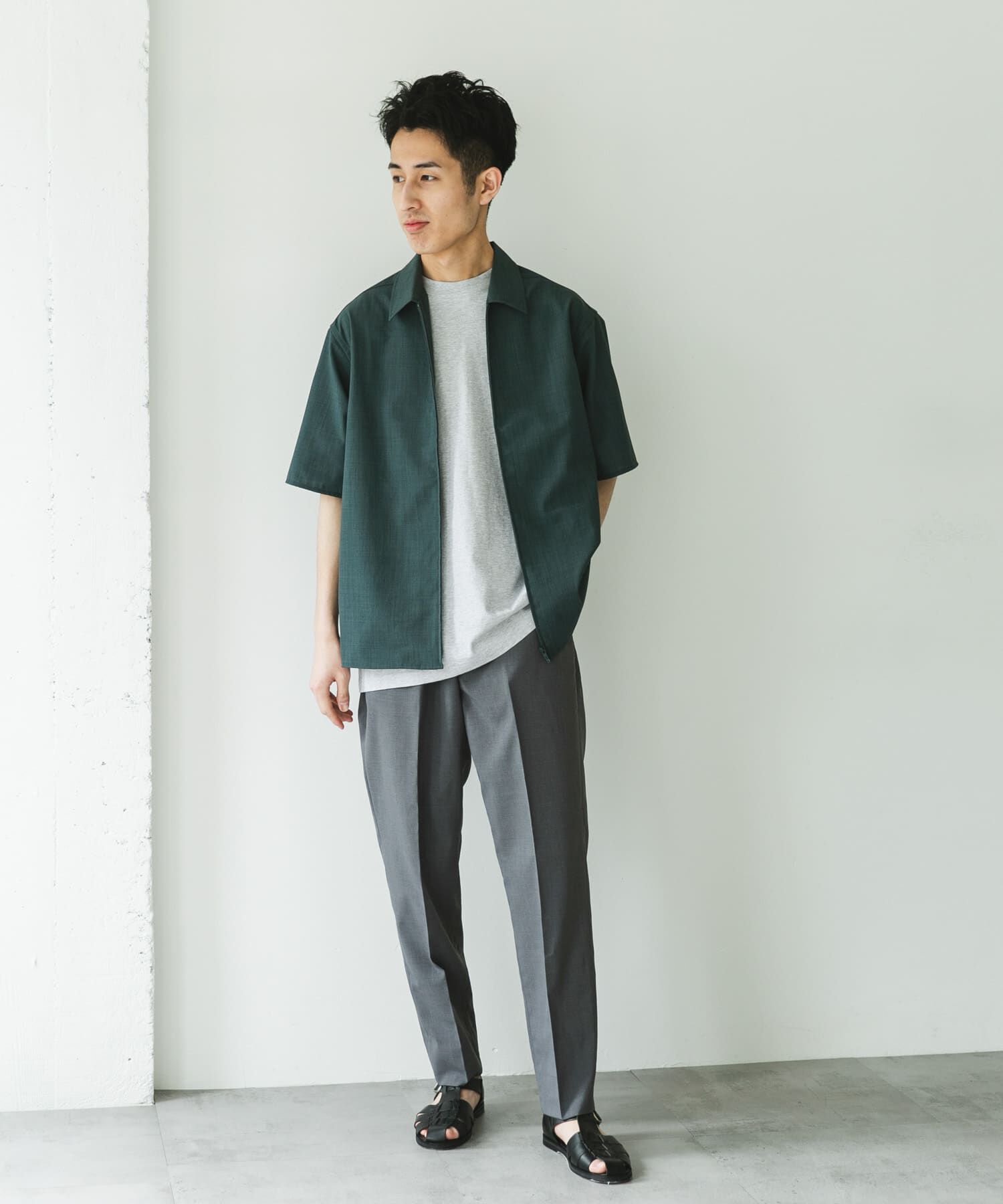 URBAN RESEARCH DOORS「『UR TECH DRYLUXE』ZIP SHIRTS」|シャツ・ブラウス|