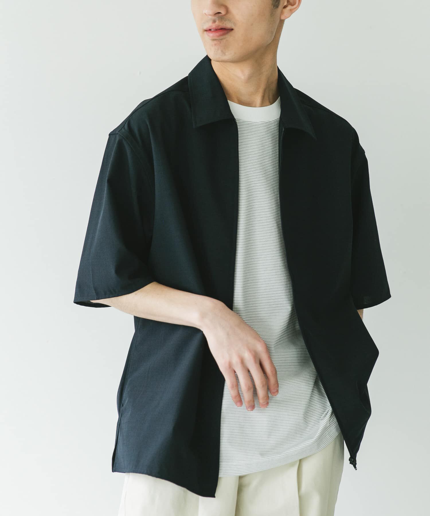 URBAN RESEARCH DOORS「『UR TECH DRYLUXE』ZIP SHIRTS」|シャツ・ブラウス|