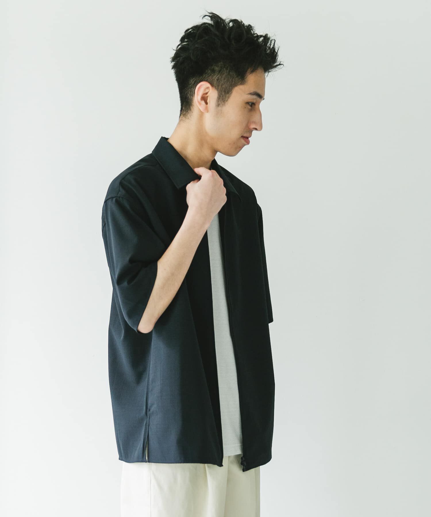 URBAN RESEARCH DOORS「『UR TECH DRYLUXE』ZIP SHIRTS」|シャツ・ブラウス|