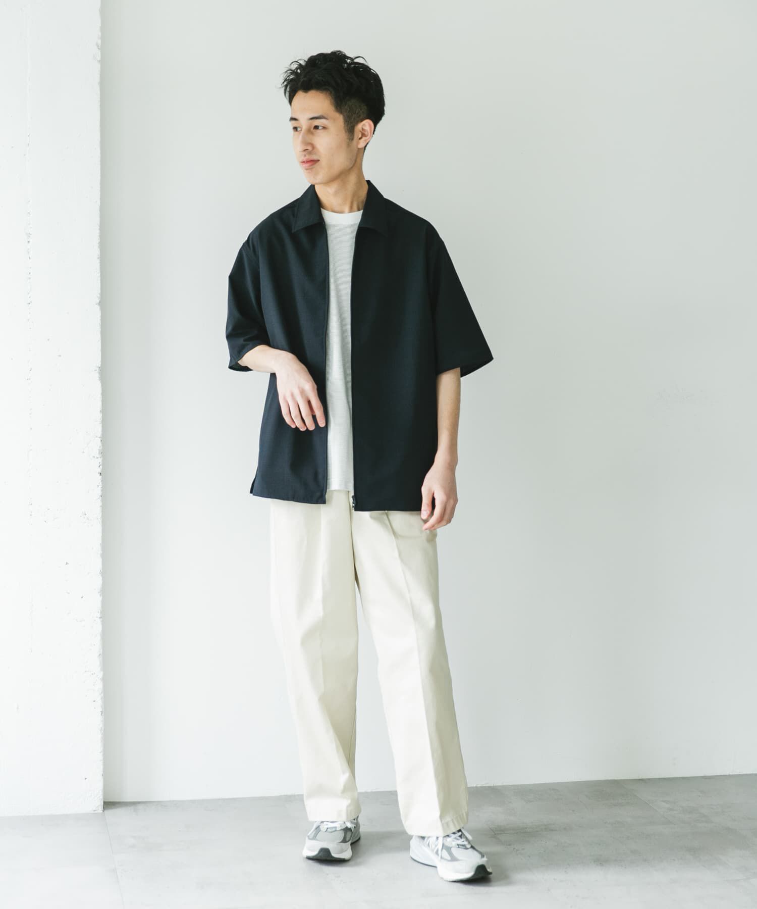 URBAN RESEARCH DOORS「『UR TECH DRYLUXE』ZIP SHIRTS」|シャツ・ブラウス|