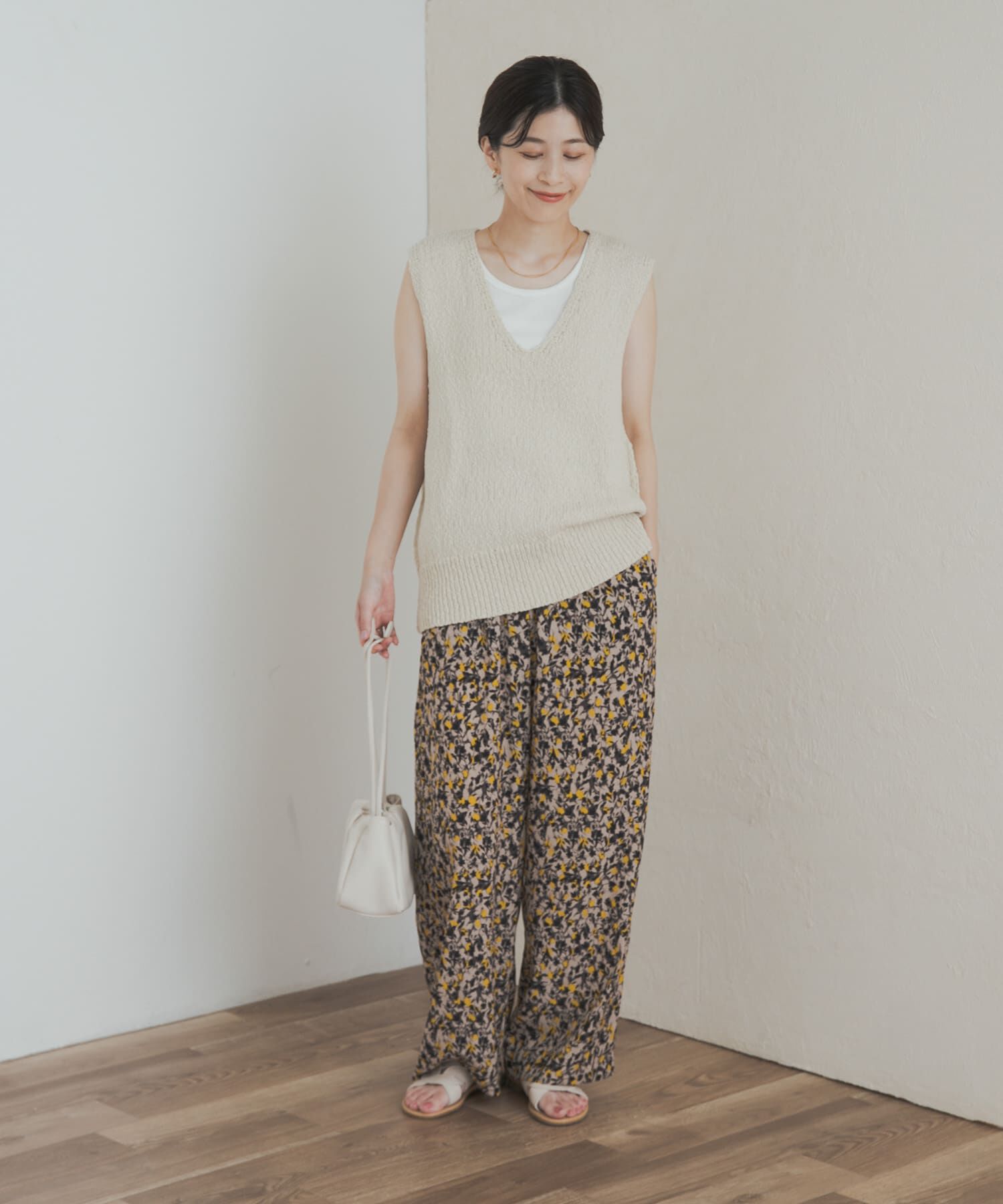 URBAN RESEARCH DOORS「『接触冷感/吸水速乾/ｲｰｼﾞｰｹｱ』ﾌﾗﾜｰﾌﾟﾘﾝﾄﾄﾞﾗｲﾀｯ  」|その他|