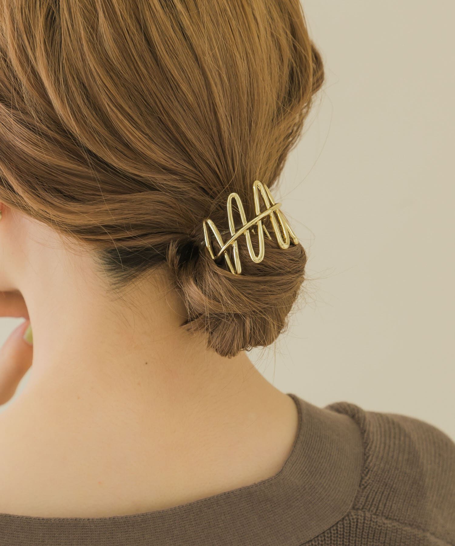 SMELLY「ウェーブラインヘアカフセット」|ヘアゴム・シュシュ|ゴールド