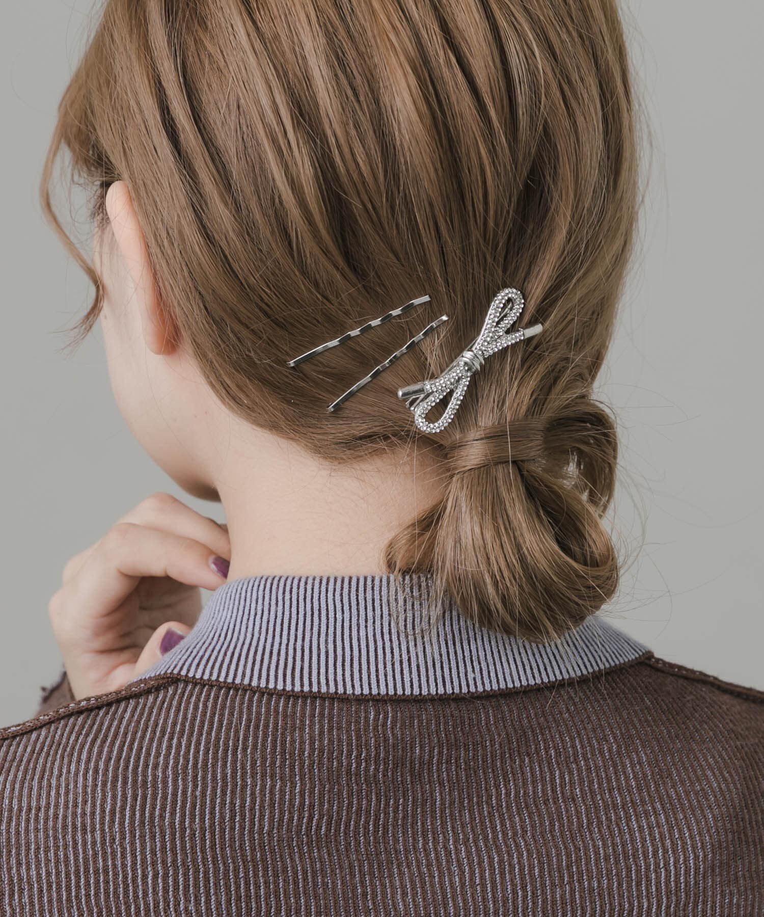 SMELLY「ビジューリボンモチーフ3セットピン」|その他|