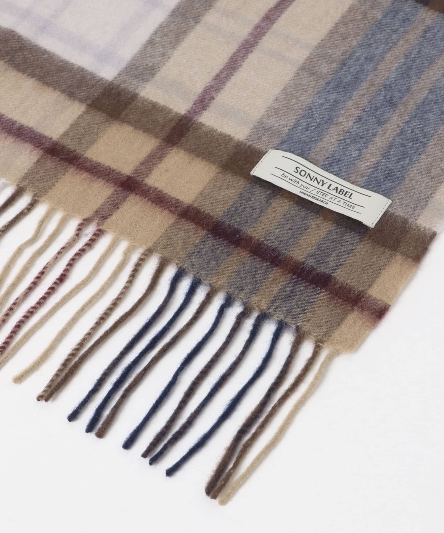 Sonny Label 「ウールカシミヤチェックワイドマフラー」|マフラー|