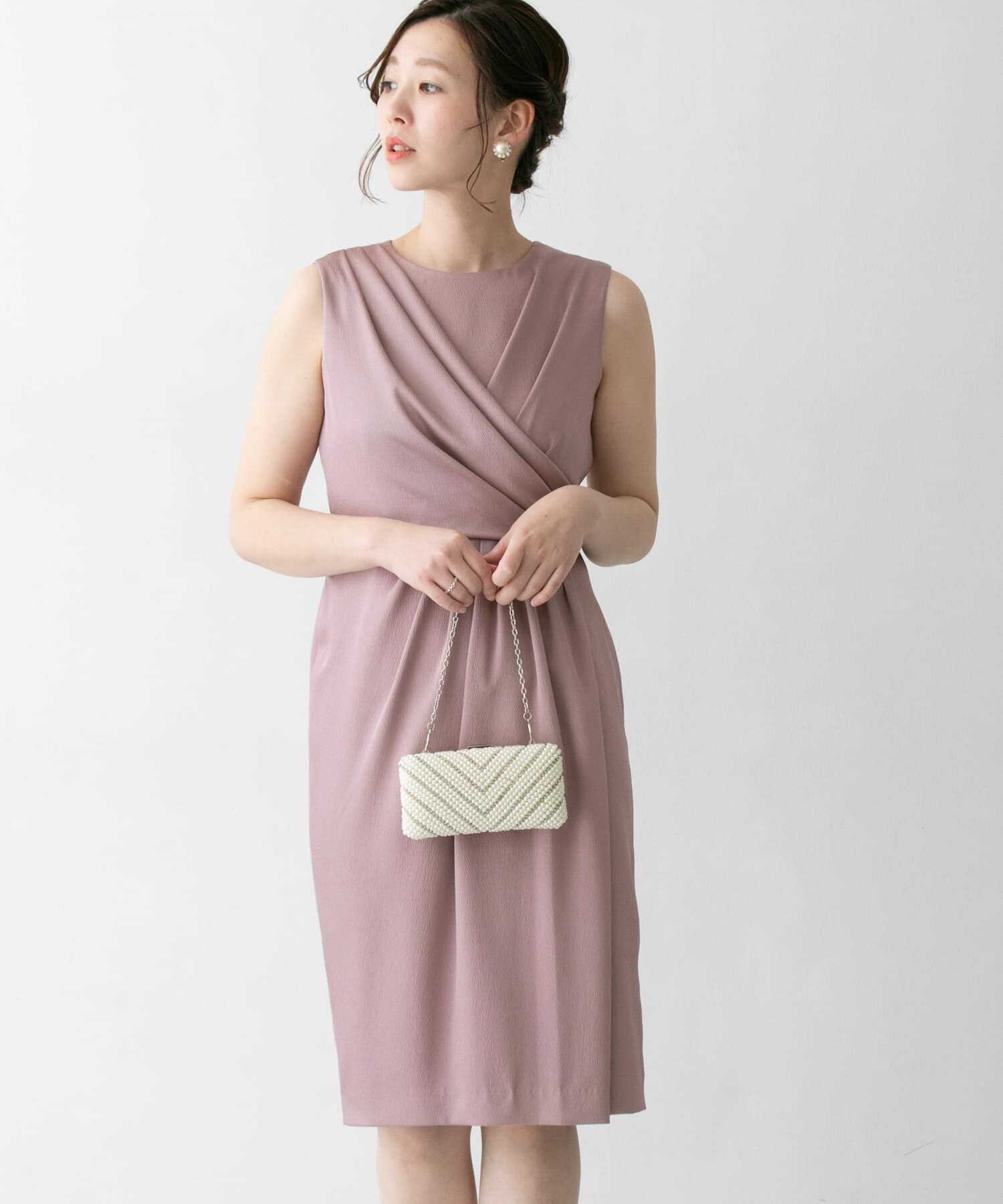 URBAN RESEARCH ROSSO「タックドレープドレス」|ワンピース|