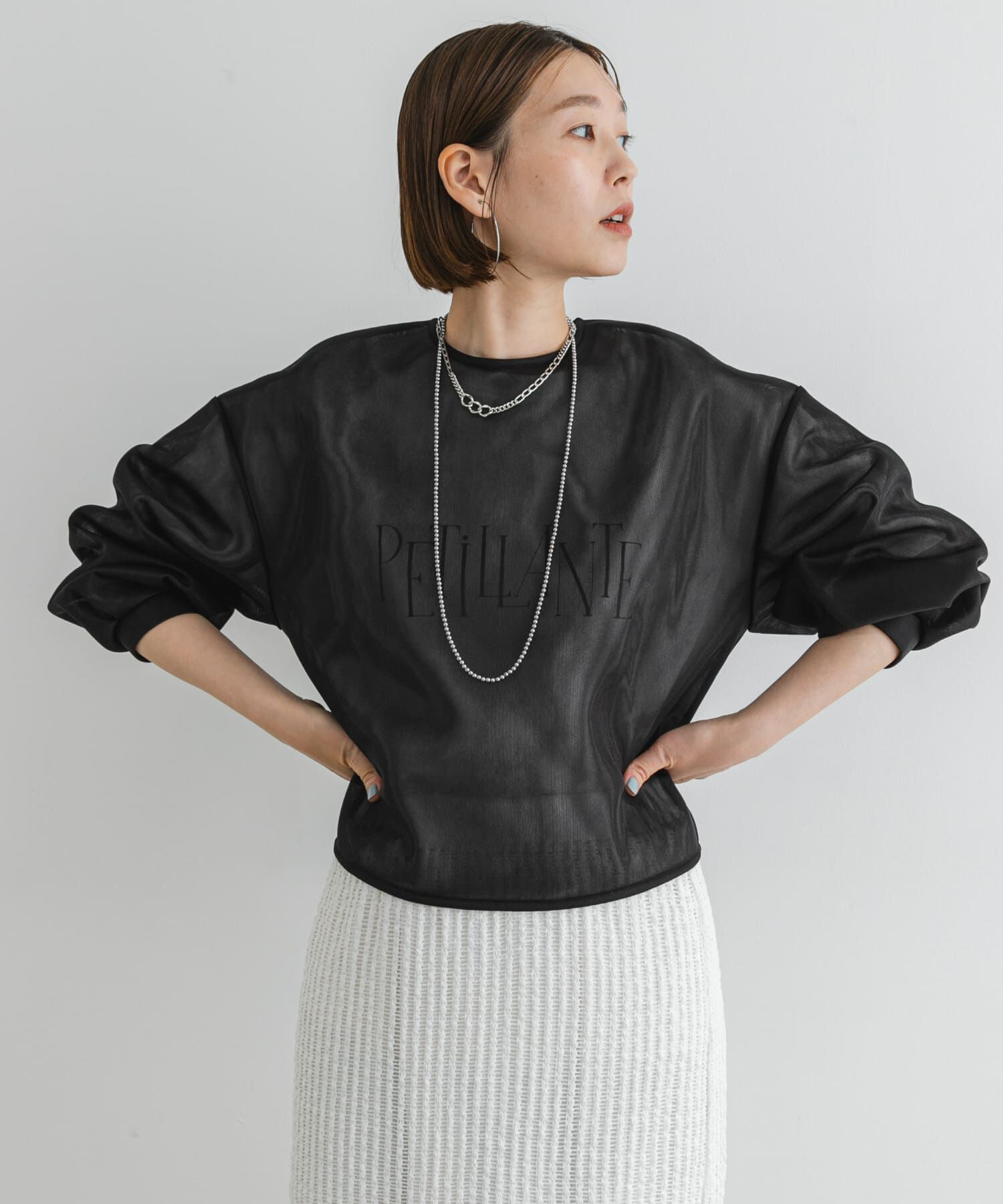 URBAN RESEARCH ROSSO「F by ROSSO　シアーショートブラウス」|シャツ・ブラウス|