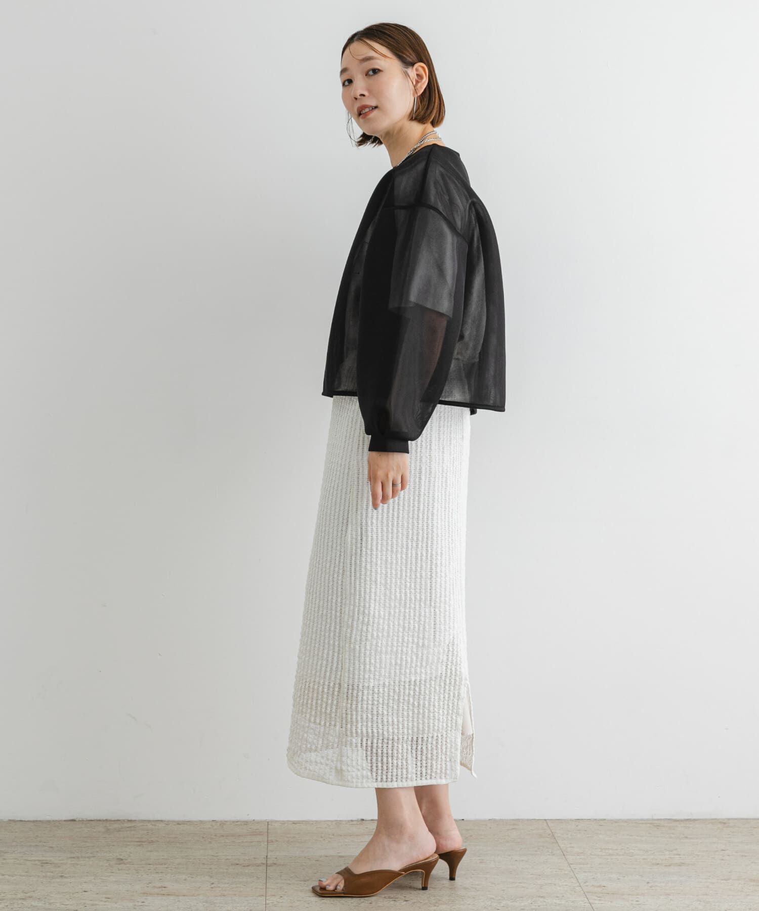 URBAN RESEARCH ROSSO「F by ROSSO　シアーショートブラウス」|シャツ・ブラウス|