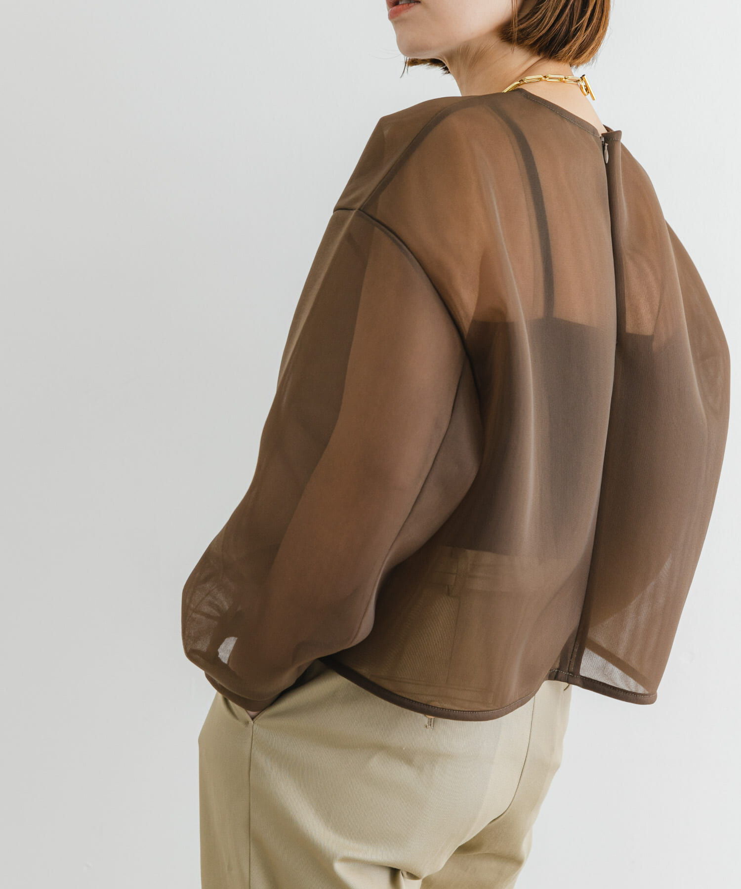 URBAN RESEARCH ROSSO「F by ROSSO　シアーショートブラウス」|シャツ・ブラウス|