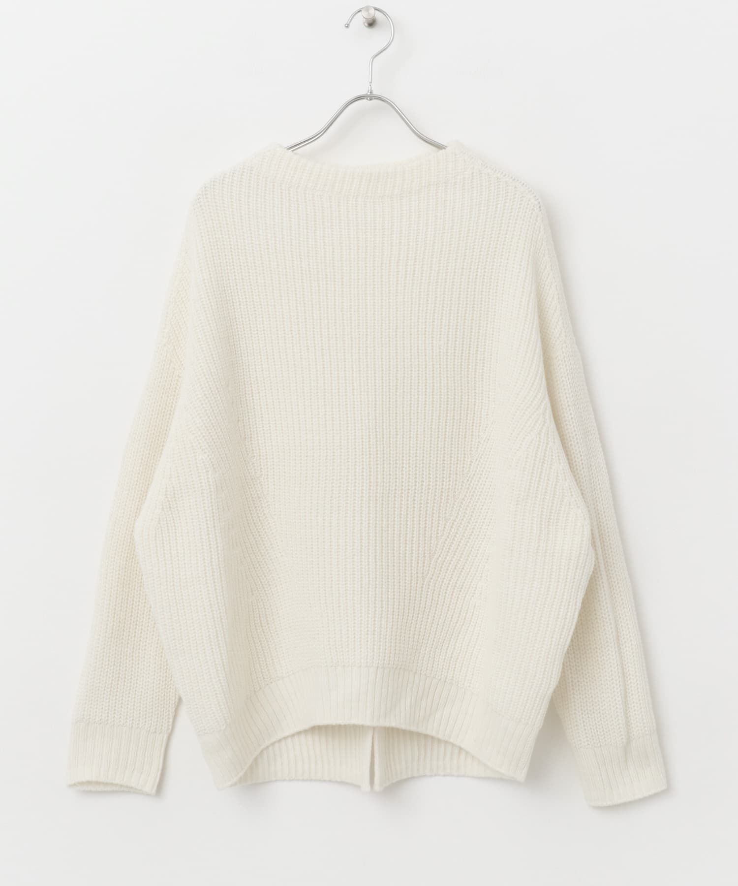 URBAN RESEARCH ROSSO「ボートネックバックスリット畦ニット」|ニット・セーター|