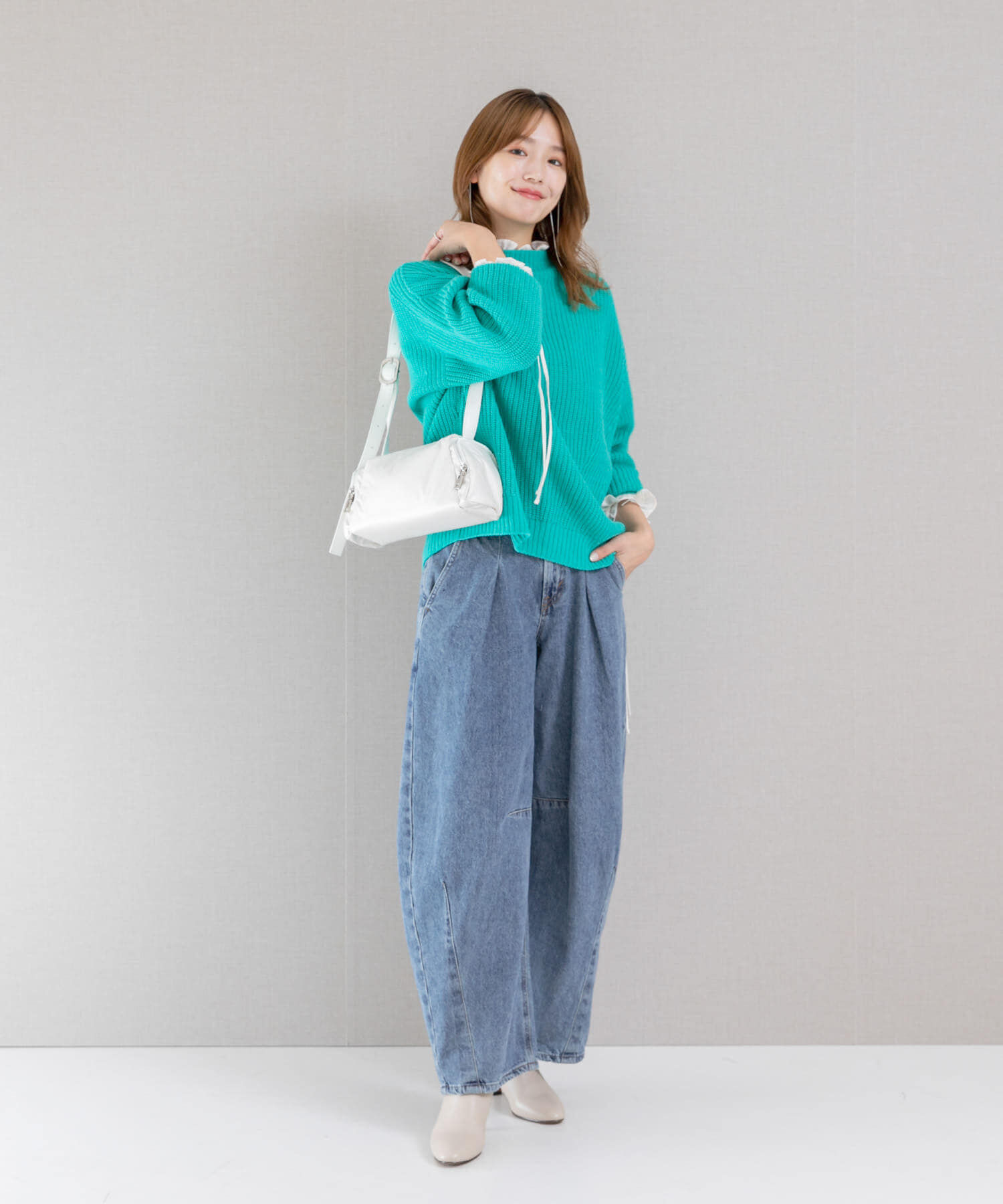 URBAN RESEARCH ROSSO「ボートネックバックスリット畦ニット」|ニット・セーター|