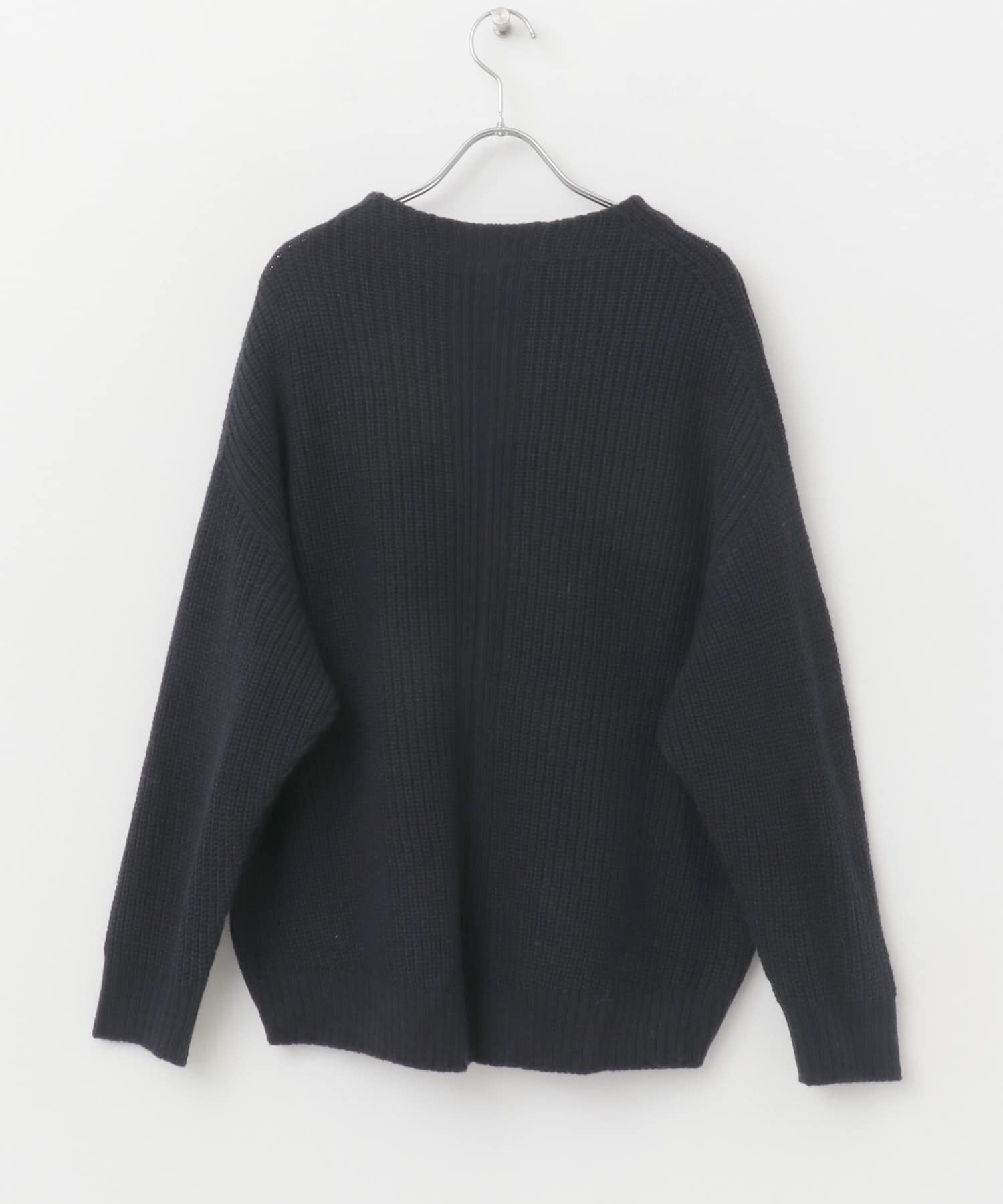 URBAN RESEARCH ROSSO「ボートネックバックスリット畦ニット」|ニット・セーター|