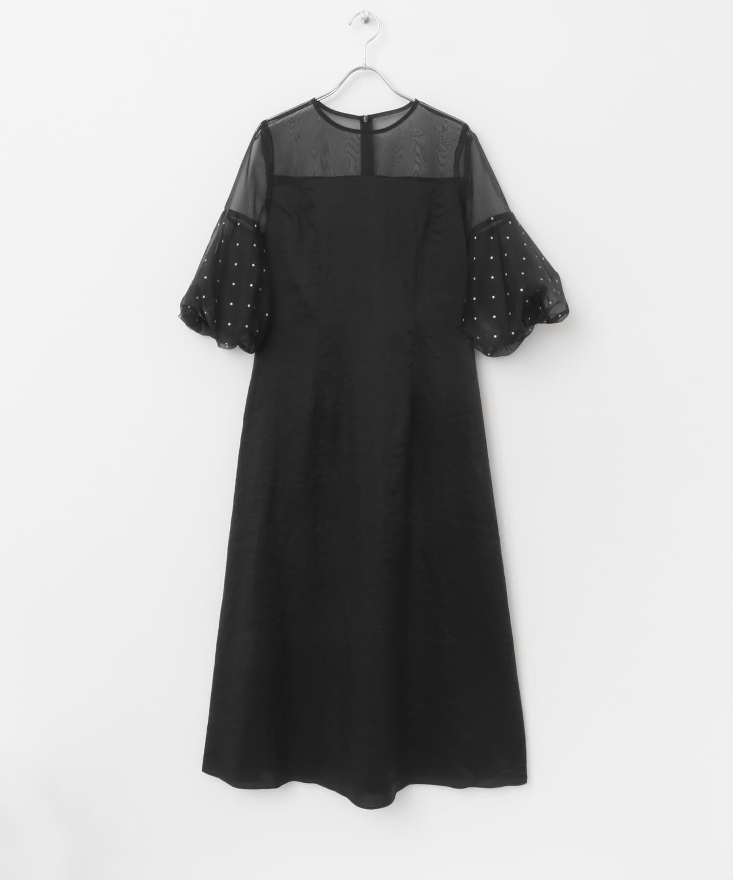 URBAN RESEARCH ROSSO「kaene　デザインオーガンミックスドレス」|ワンピース|