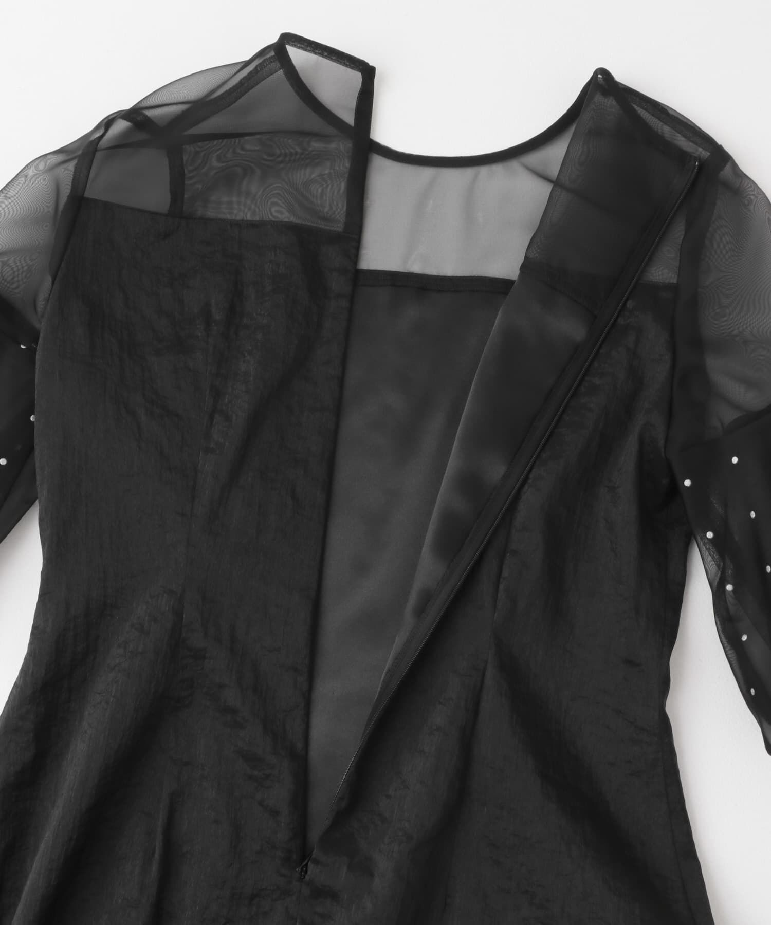 URBAN RESEARCH ROSSO「kaene　デザインオーガンミックスドレス」|ワンピース|