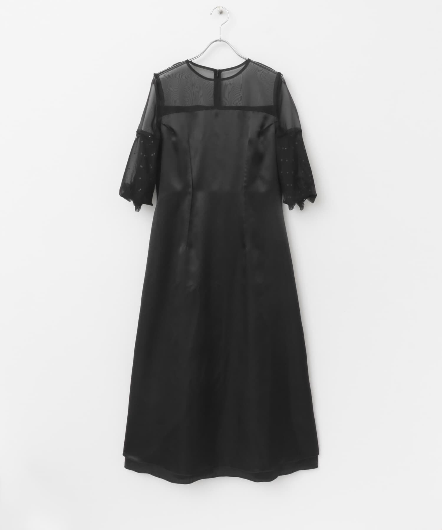 URBAN RESEARCH ROSSO「kaene　デザインオーガンミックスドレス」|ワンピース|