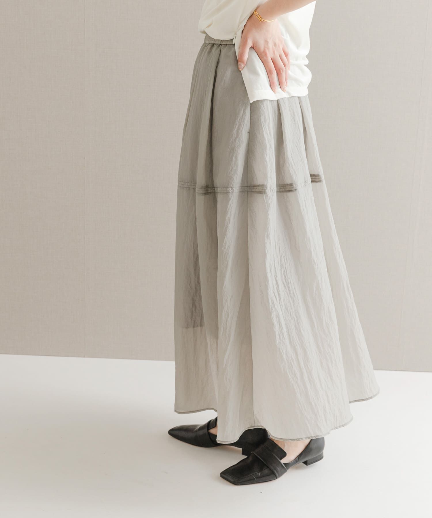 URBAN RESEARCH ROSSO「ブライトギャザースカート」|スカート|