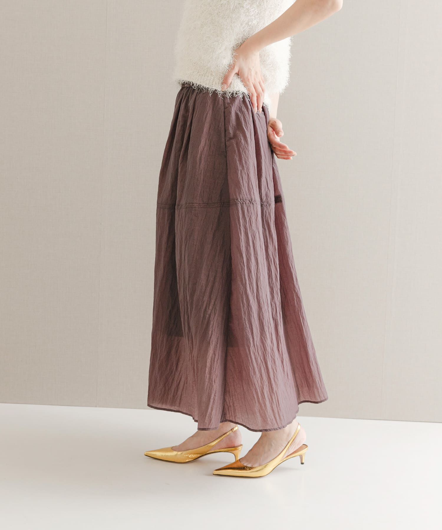 URBAN RESEARCH ROSSO「ブライトギャザースカート」|スカート|