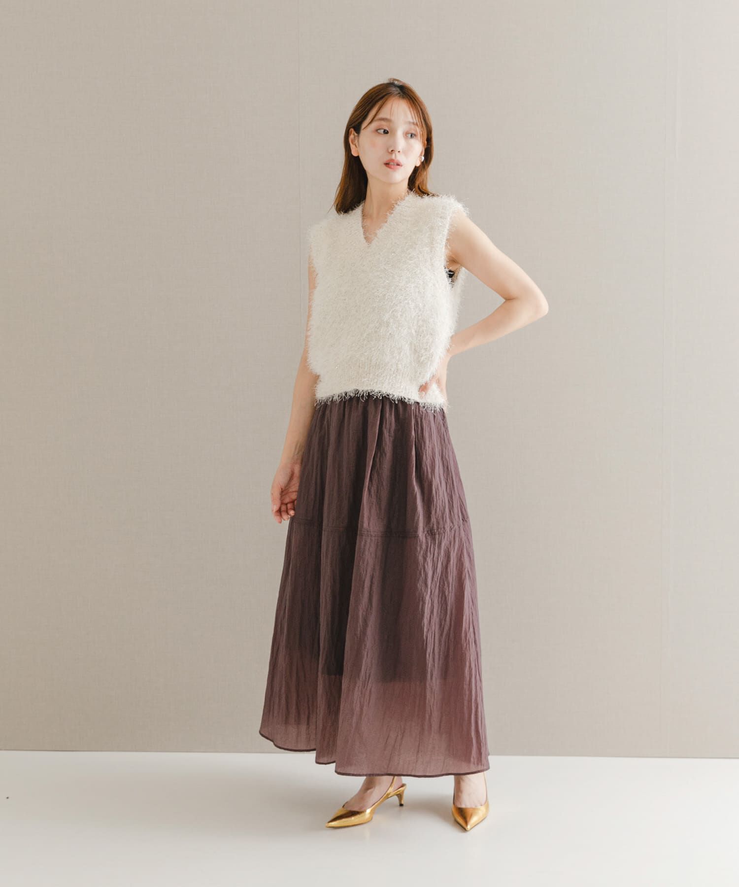 URBAN RESEARCH ROSSO「ブライトギャザースカート」|スカート|