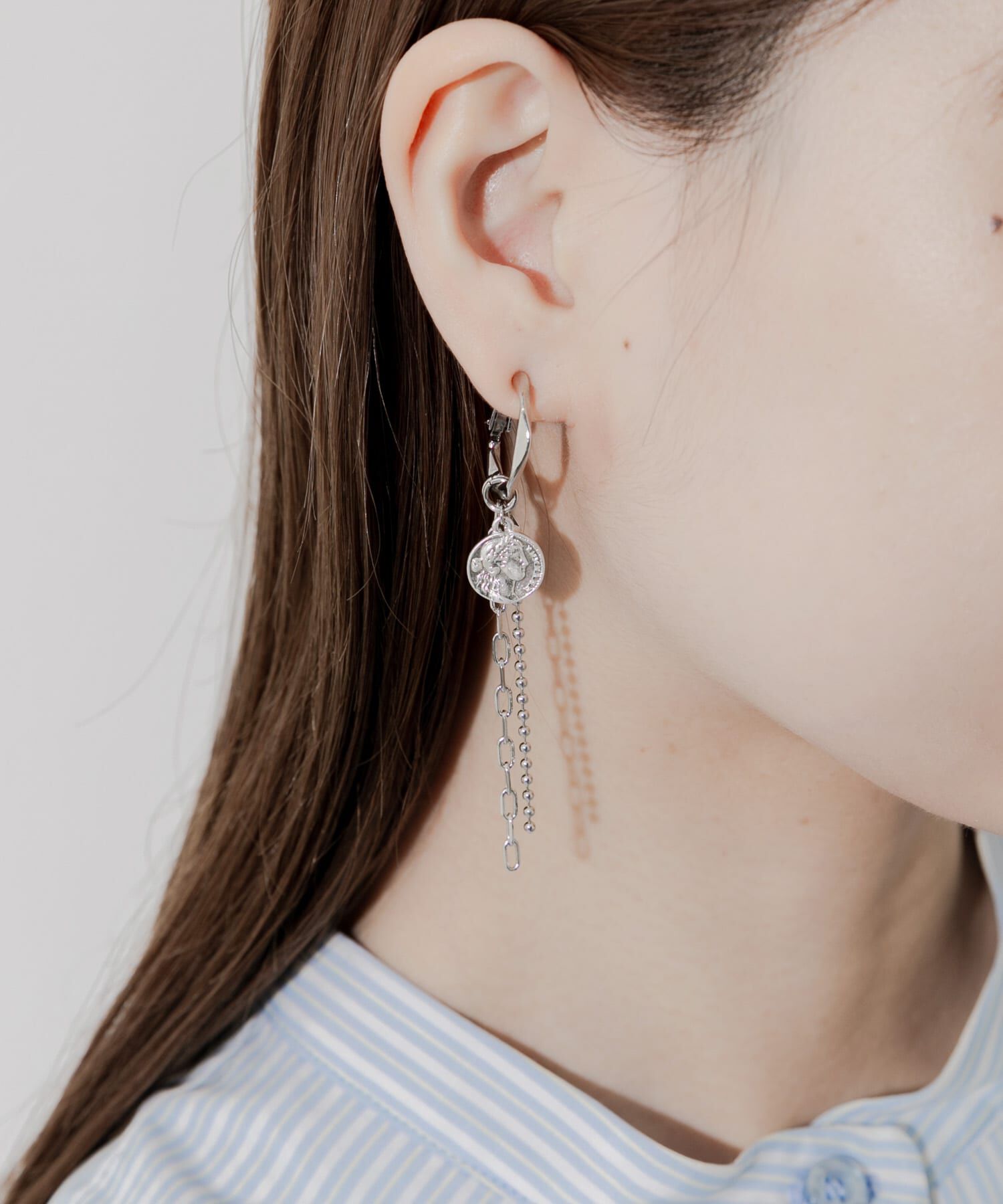 SMELLY「コインチェーンフープイヤリング」|イヤリング|