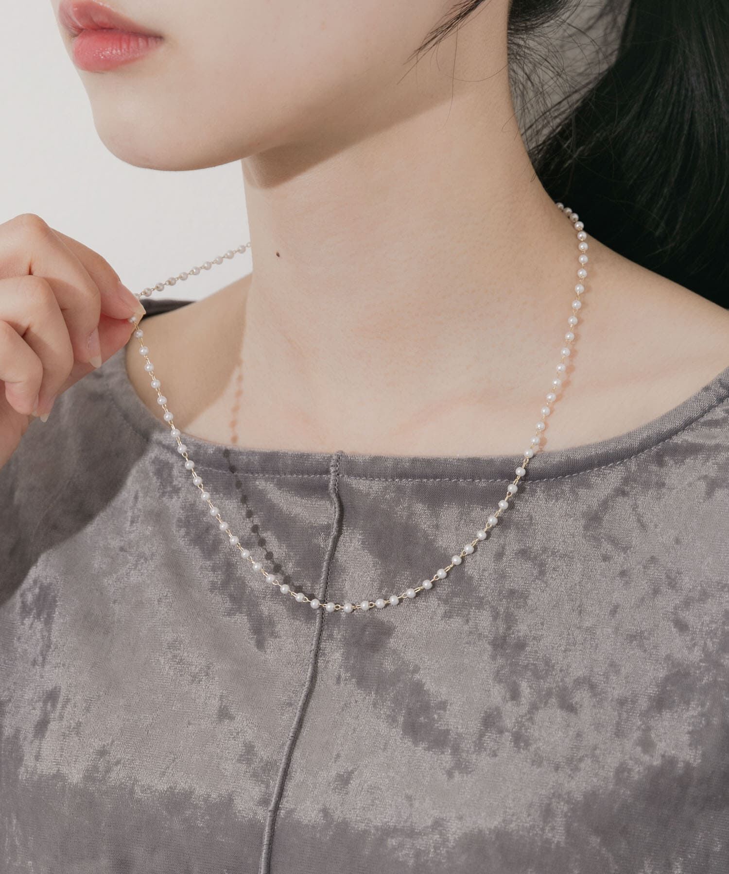 SMELLY「マルチレースセットネックレスA」|ネックレス|