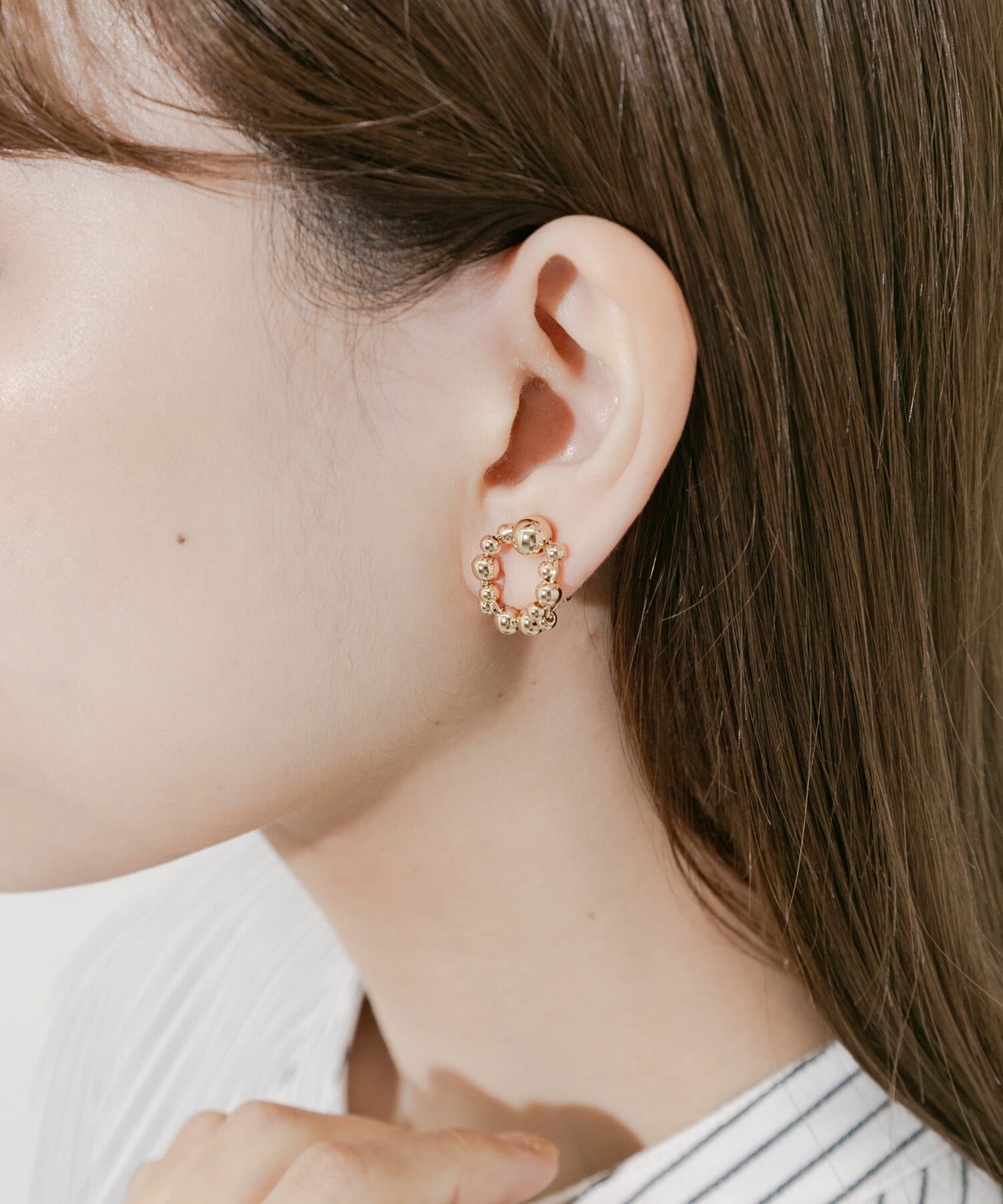 SMELLY「ランダムメタルビーズイヤリング」|イヤリング|