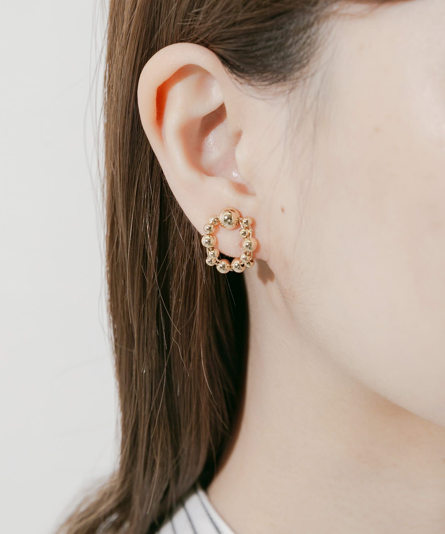 SMELLY「ランダムメタルビーズイヤリング」|イヤリング|