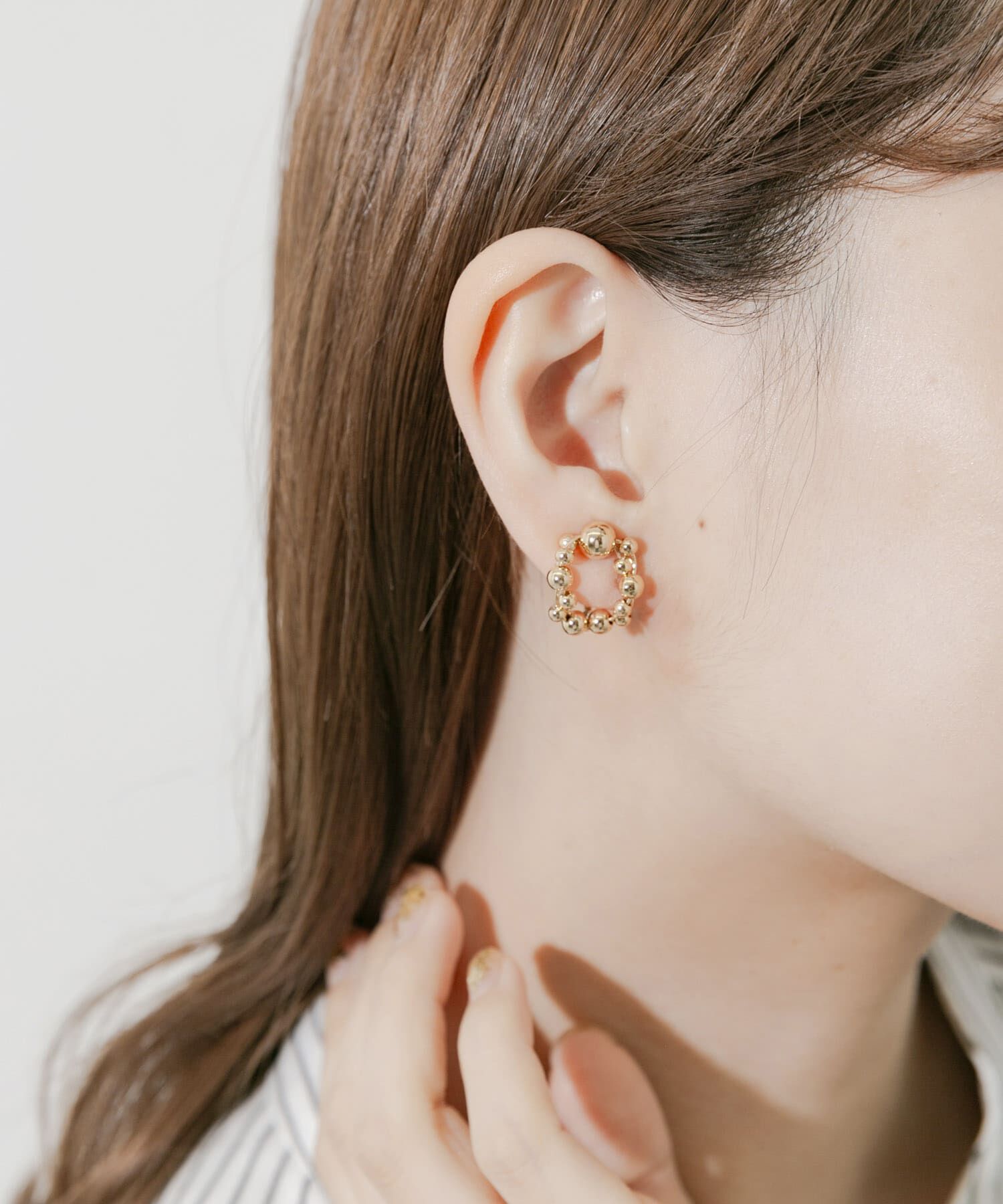 SMELLY「ランダムメタルビーズイヤリング」|イヤリング|