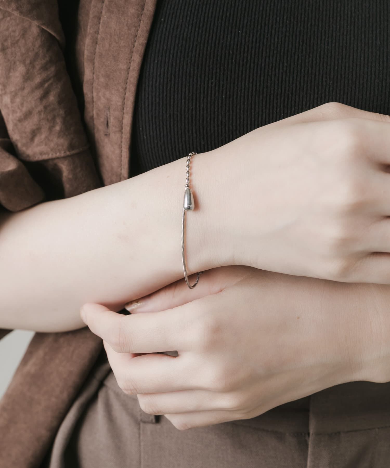 SMELLY「ステンレスドロップトップブレスレット」|ブレスレット・バングル|