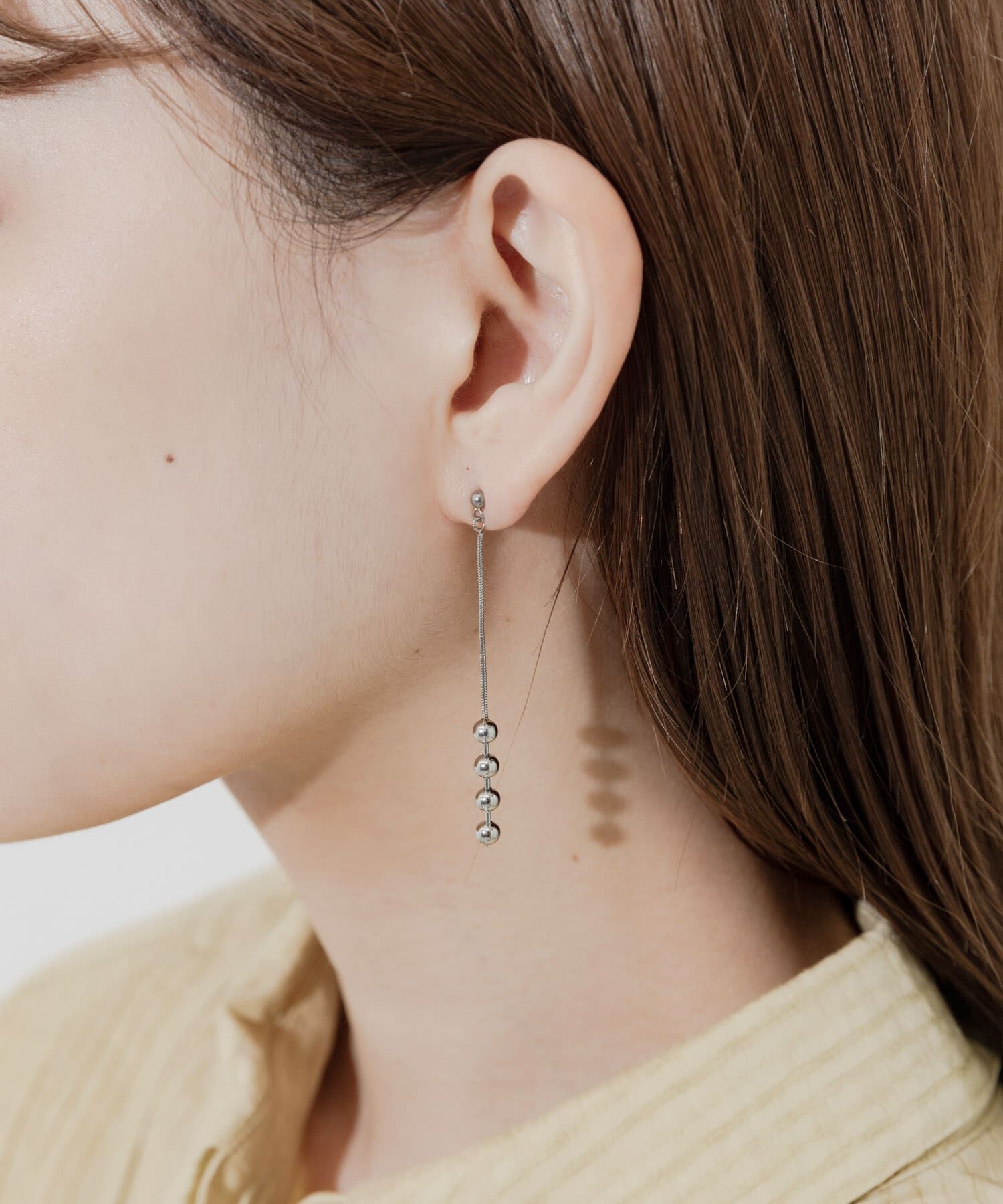 SMELLY「ステンレスメタルボールチェーンピアス」|ピアス|