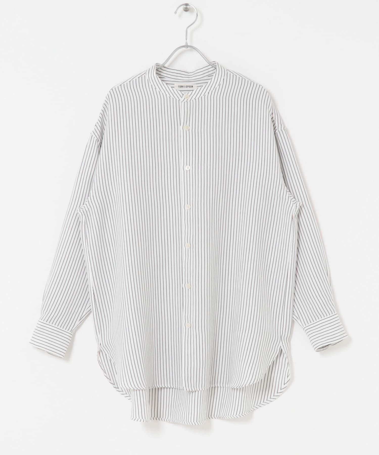 URBAN RESEARCH DOORS「FORK&SPOON　バンドカラーダブルクロスシャツ」|シャツ・ブラウス|