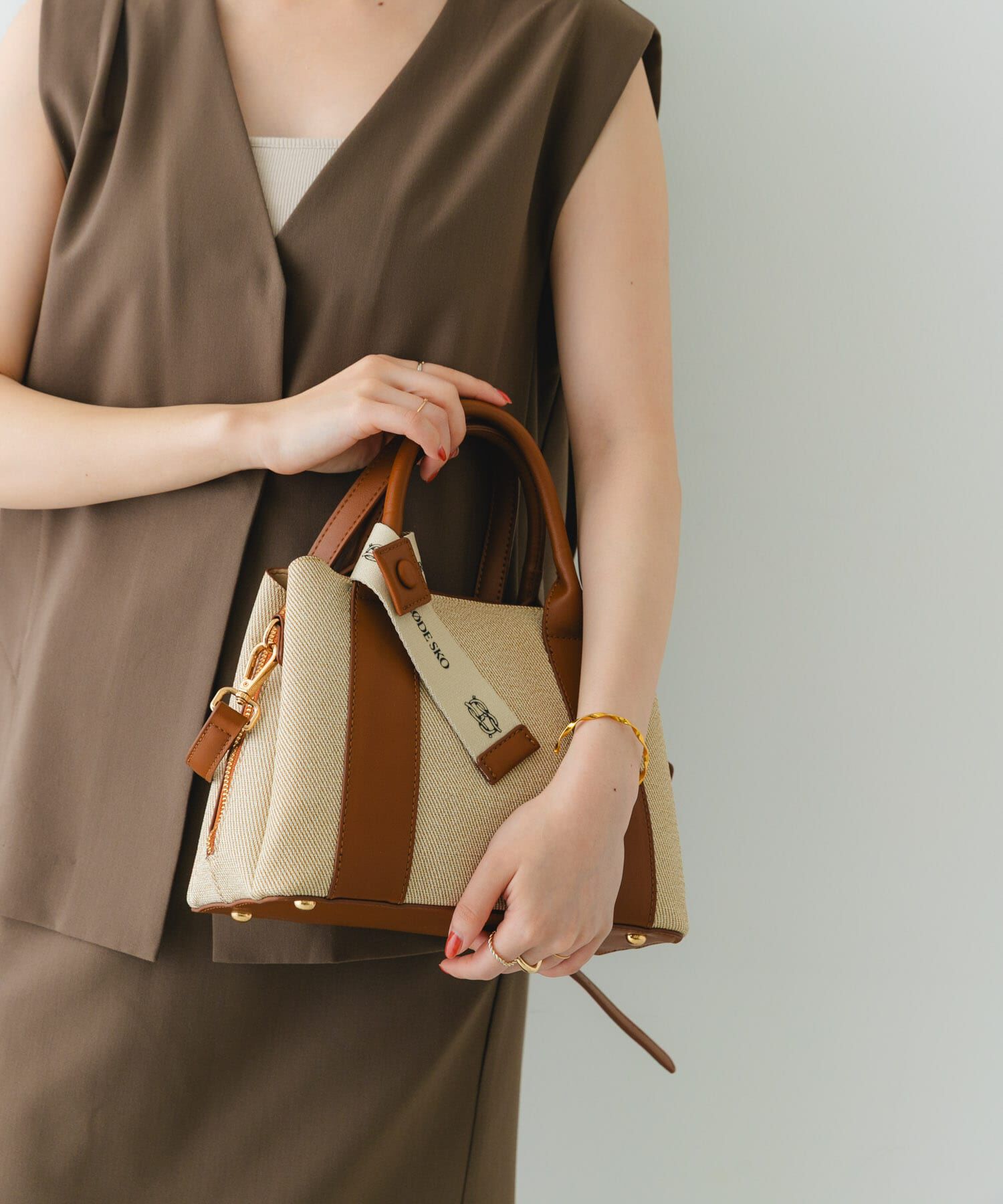 RODE SKO「ロゴリボン付2WAYハンドバッグ」|ハンドバッグ|