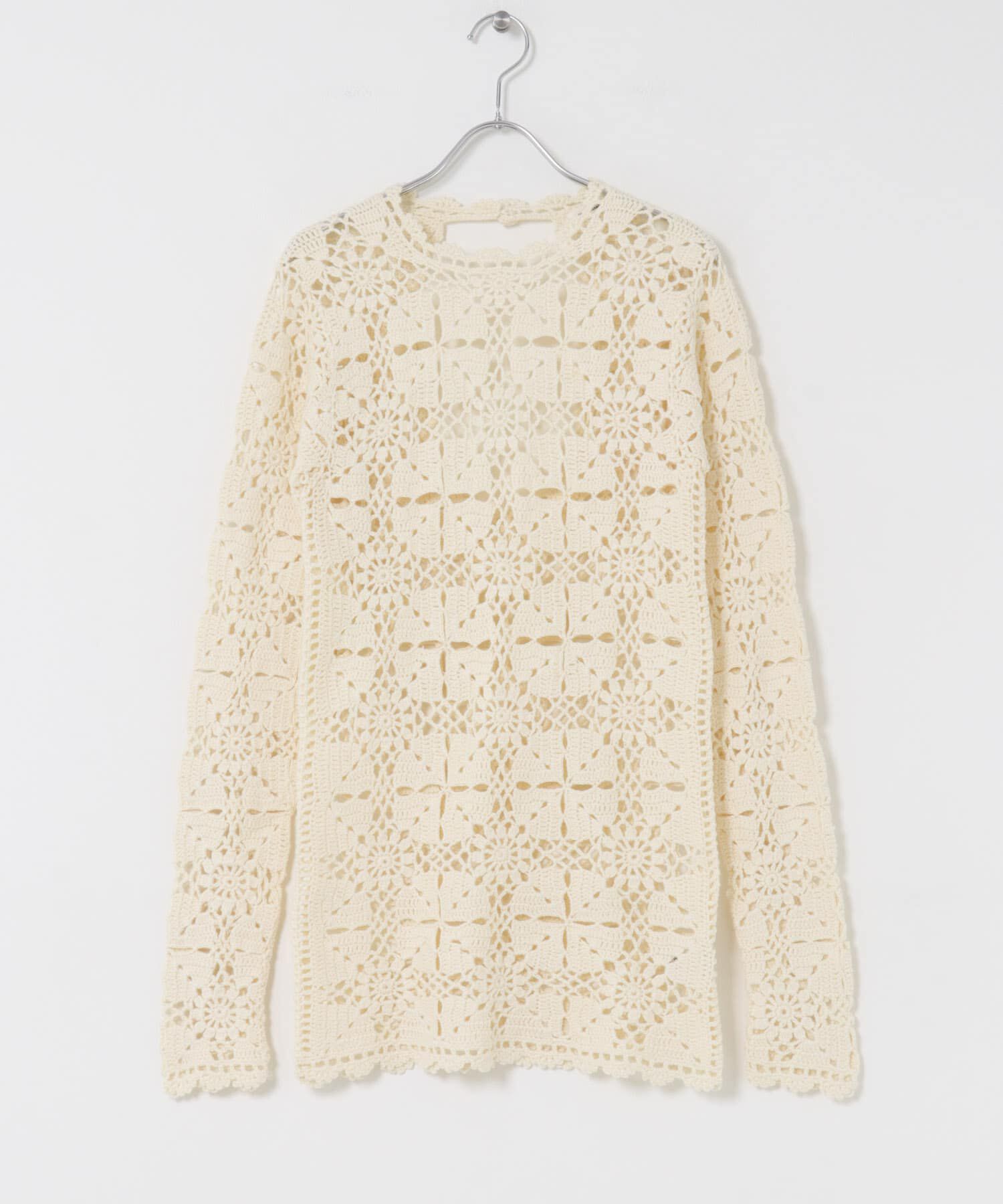 URBAN RESEARCH DOORS「OPEN SESAME CLUB　cashmere fleur lace tops」|ニット・セーター|