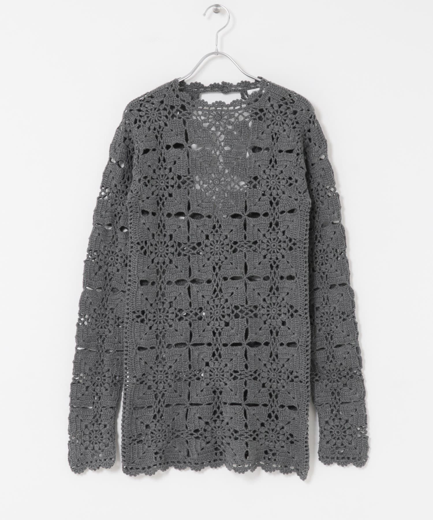 URBAN RESEARCH DOORS「OPEN SESAME CLUB　cashmere fleur lace tops」|ニット・セーター|