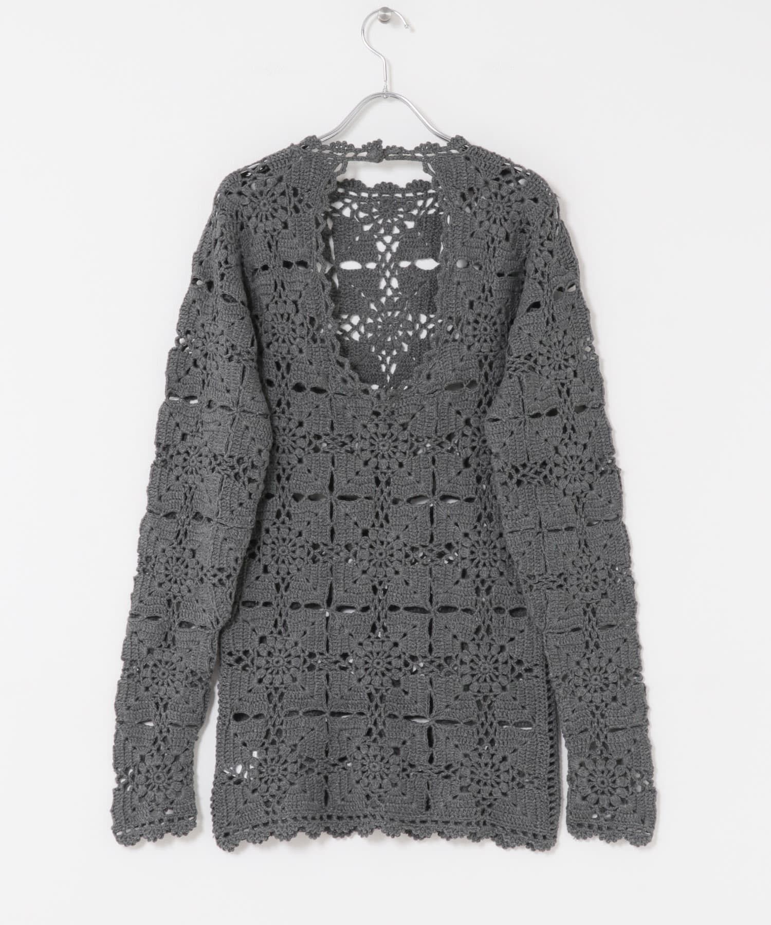 URBAN RESEARCH DOORS「OPEN SESAME CLUB　cashmere fleur lace tops」|ニット・セーター|