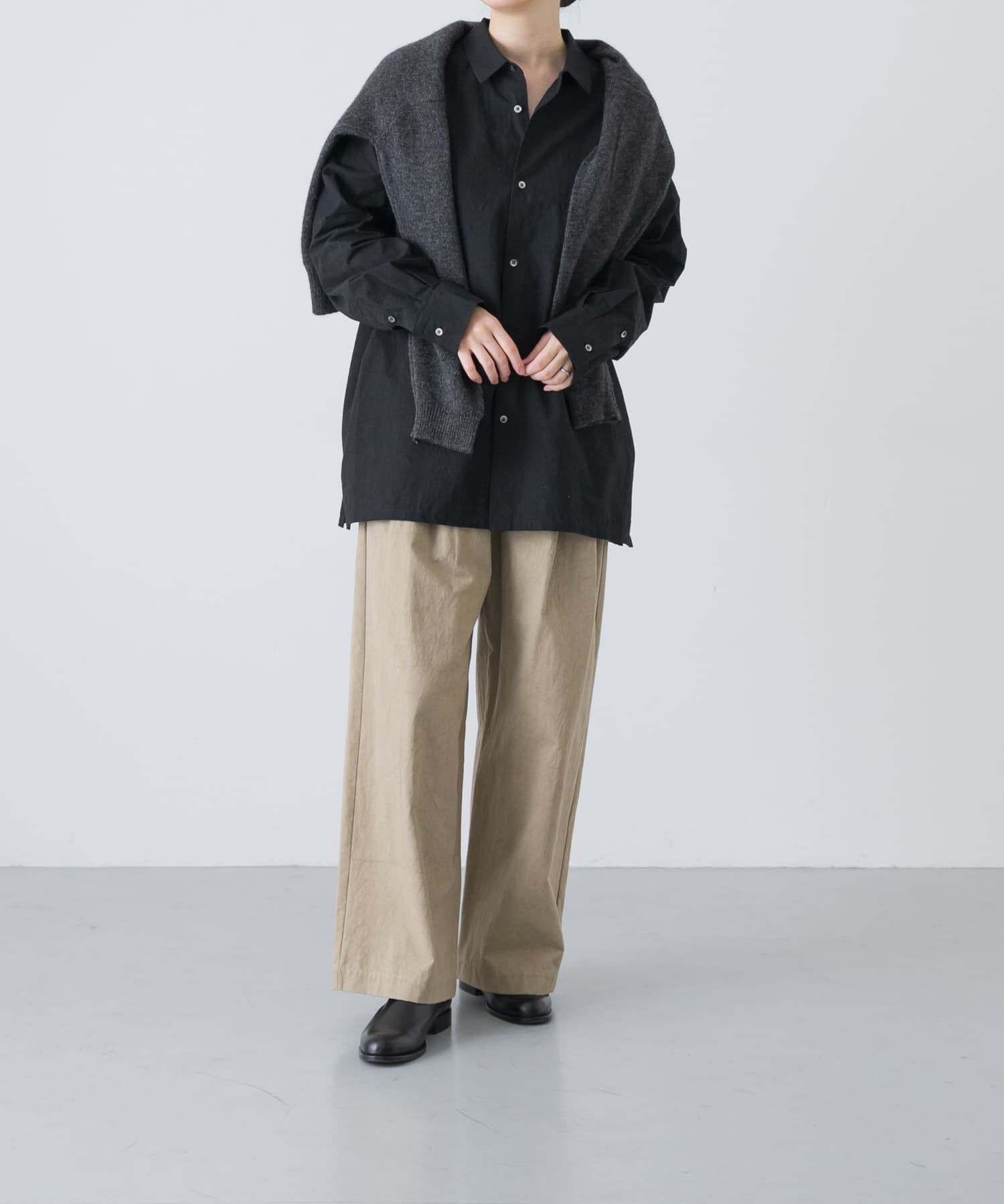 かぐれ「『ユニセックス』コットンレギュラーカラーボックスシャツ」|シャツ・ブラウス|