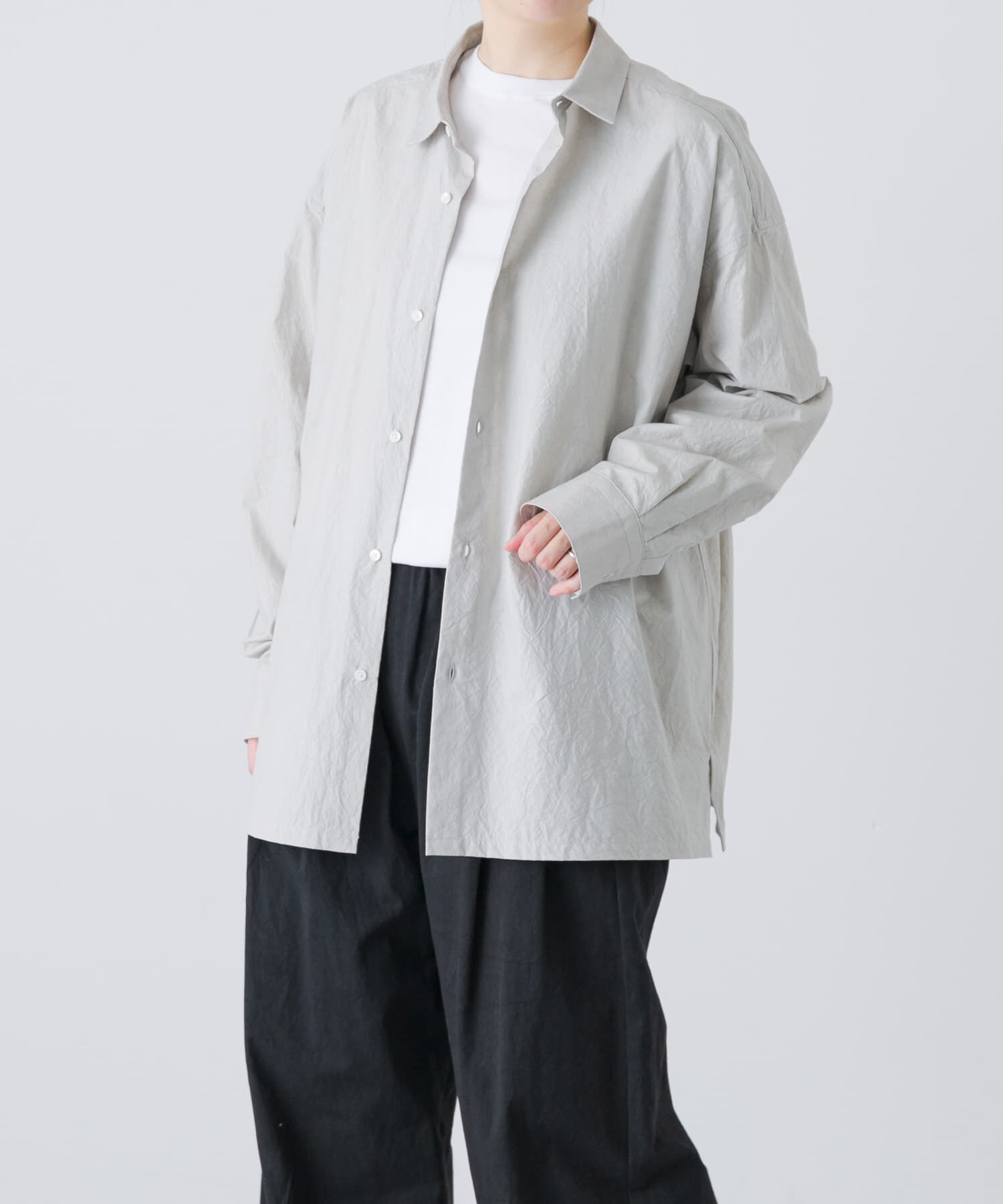 かぐれ「『ユニセックス』コットンレギュラーカラーボックスシャツ」|シャツ・ブラウス|