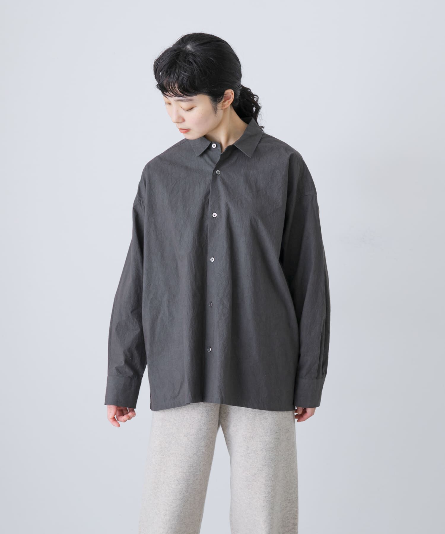 かぐれ「『ユニセックス』コットンレギュラーカラーボックスシャツ」|シャツ・ブラウス|