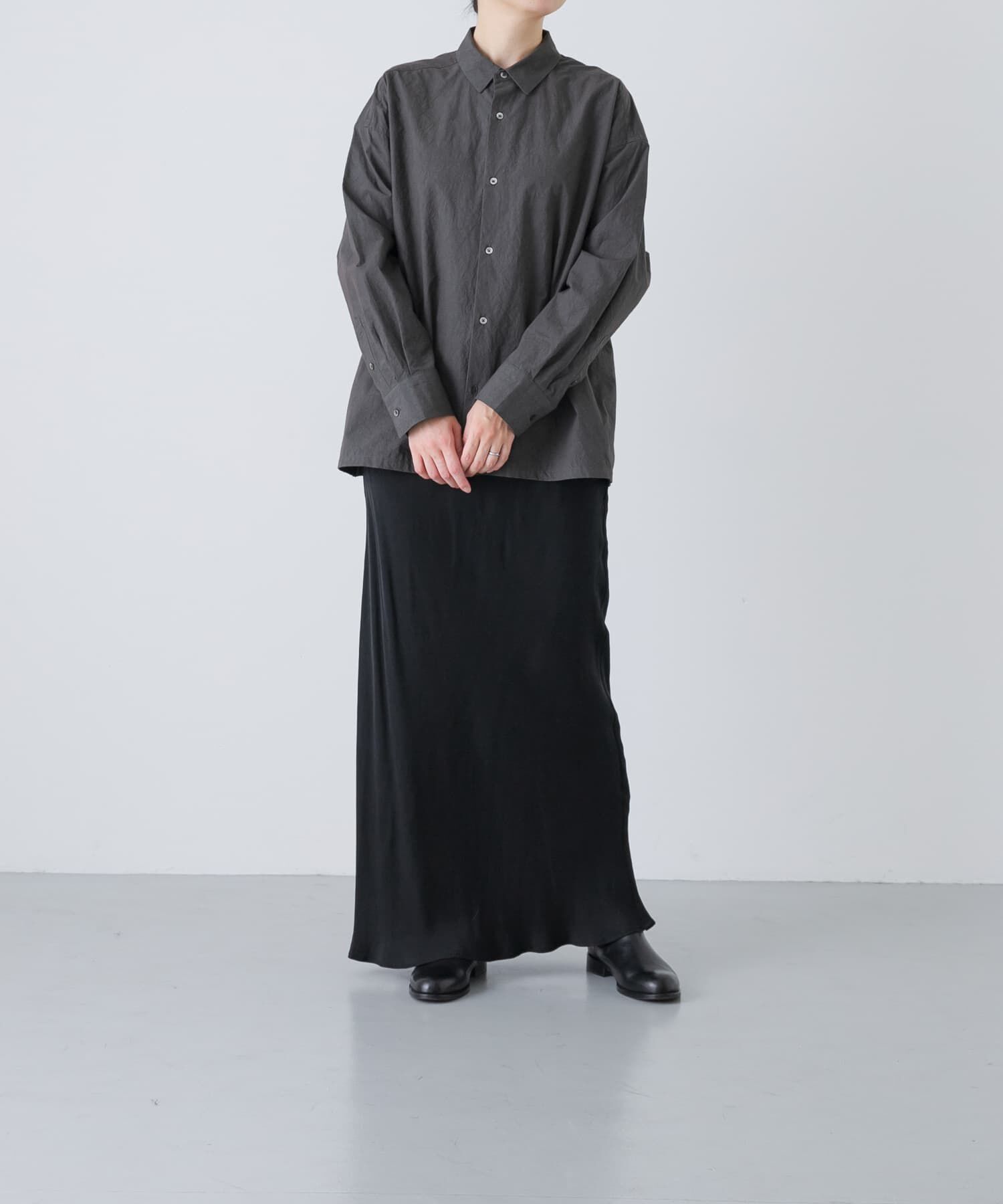 かぐれ「『ユニセックス』コットンレギュラーカラーボックスシャツ」|シャツ・ブラウス|