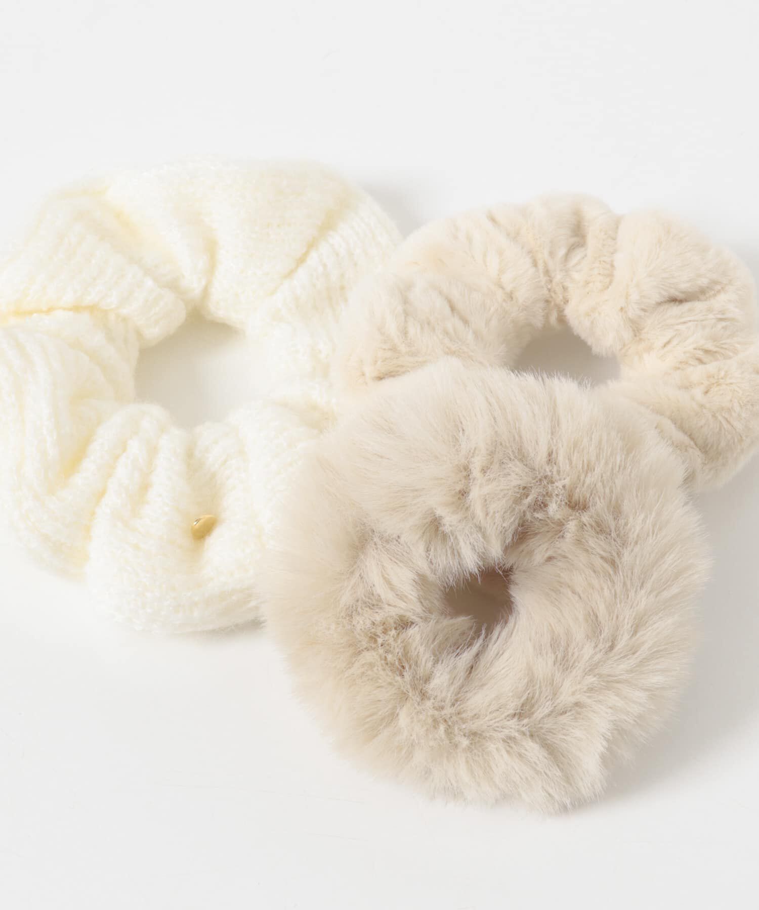 SMELLY「ニットファー3セットシュシュ」|ヘアゴム・シュシュ|