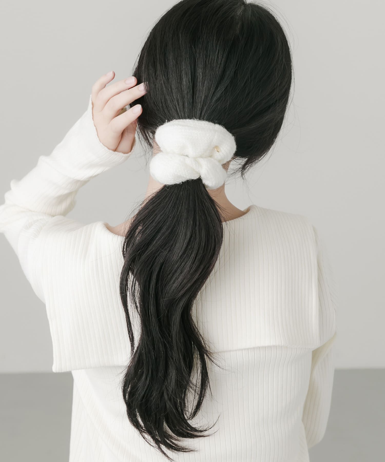 SMELLY「ニットファー3セットシュシュ」|ヘアゴム・シュシュ|