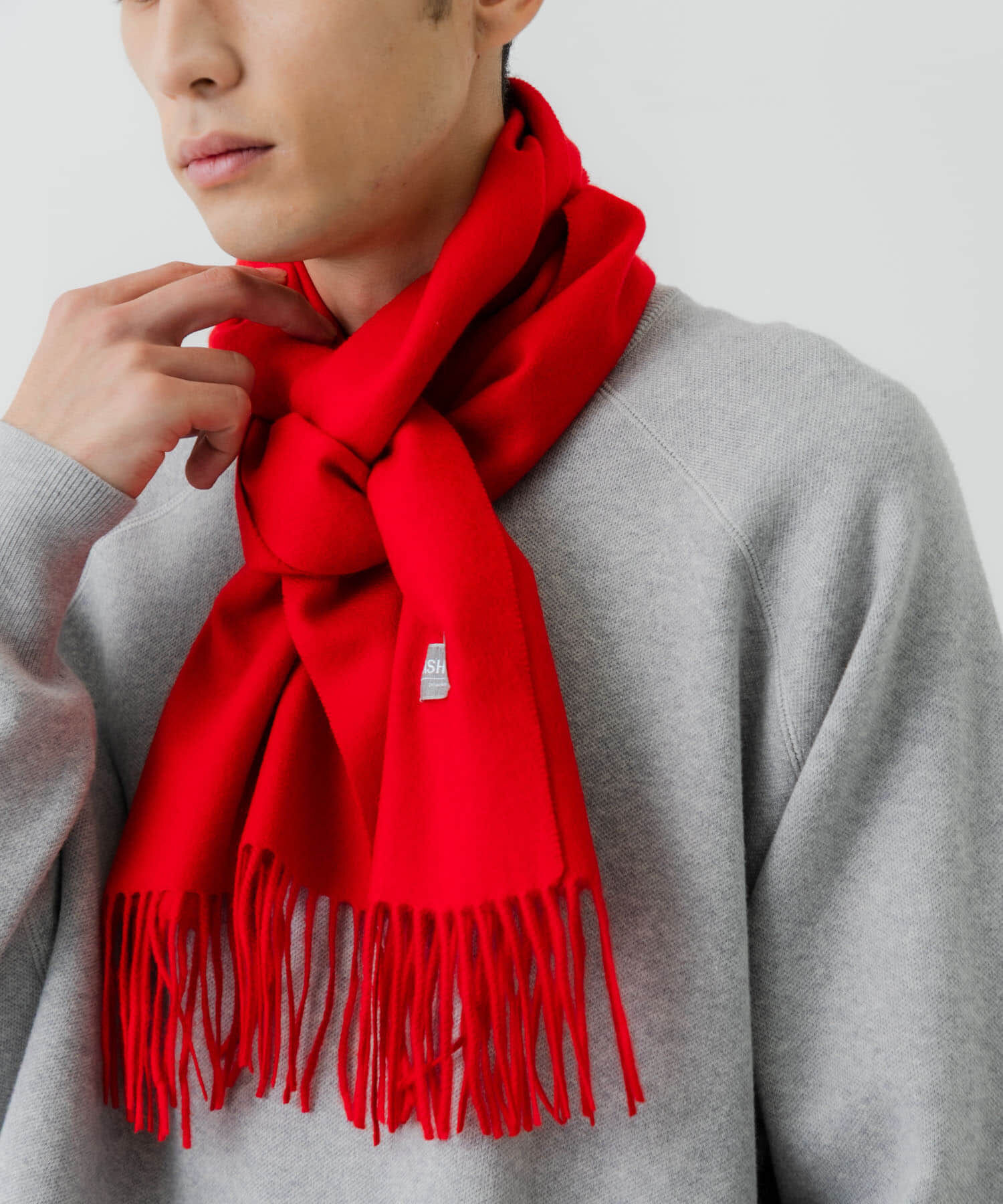 URBAN RESEARCH「ソリッドカシミヤマフラー」|マフラー|レッド