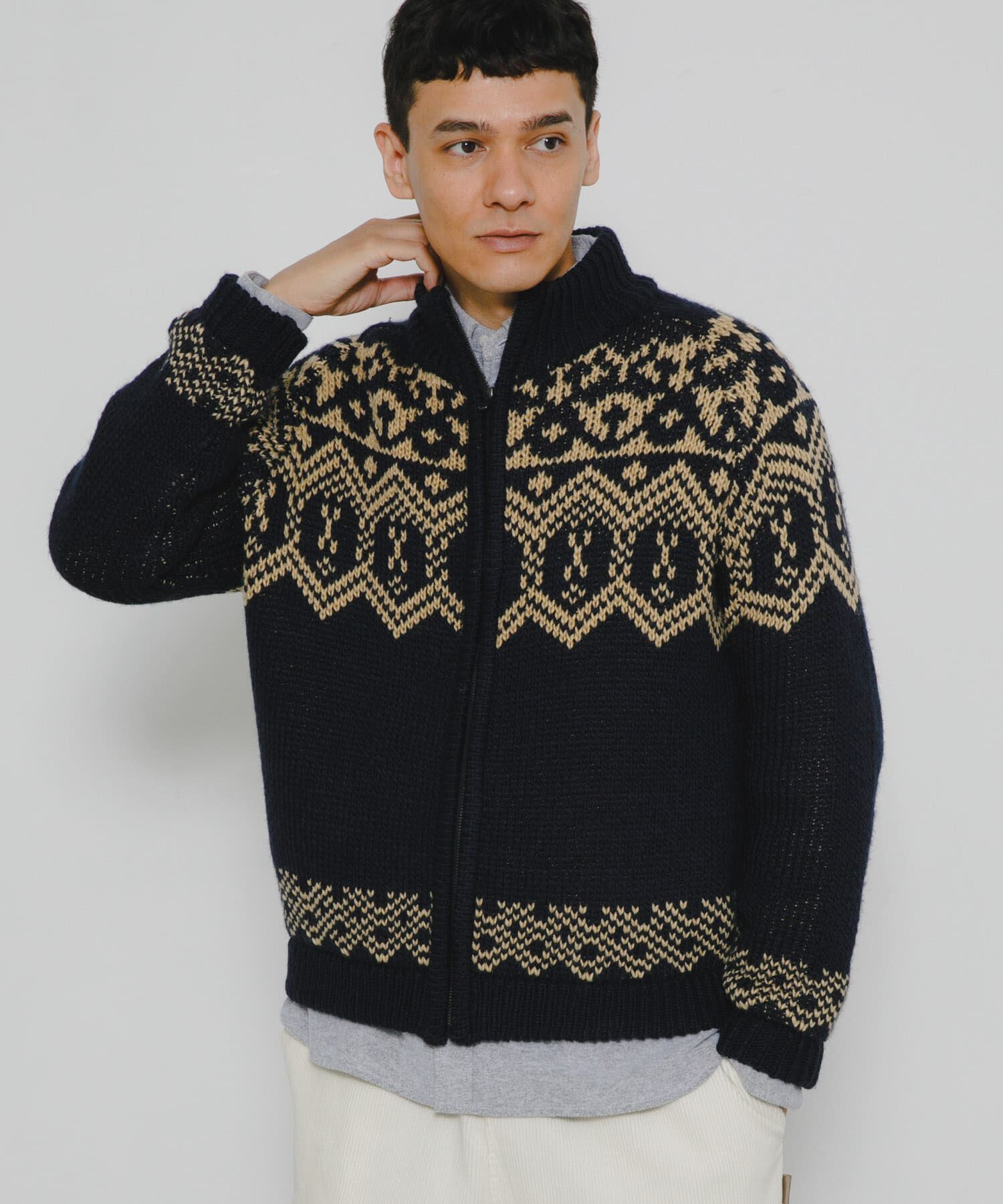 Sonny Label 「ジャガードジップアップニット」|ニット・セーター|