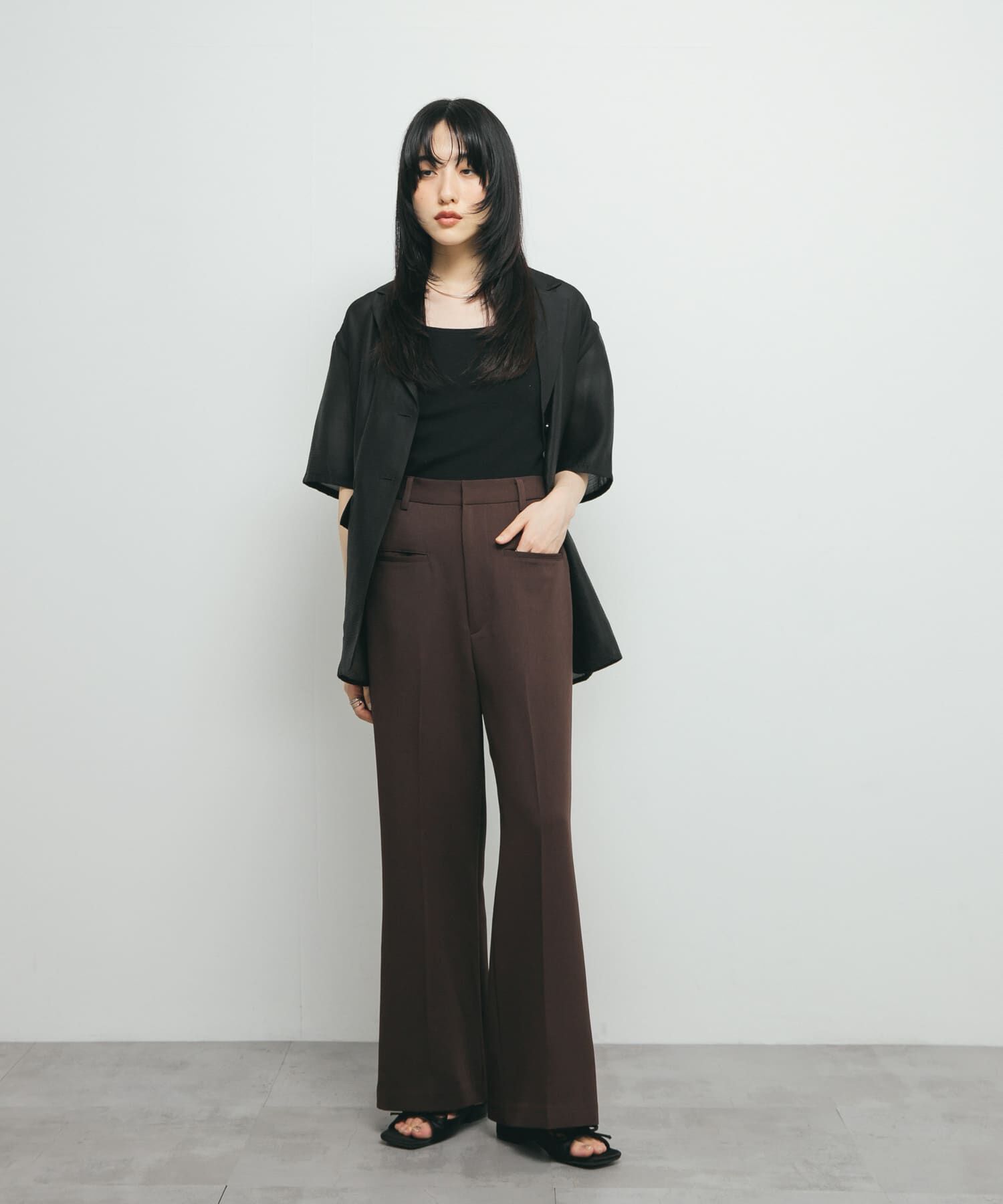  「『2サイズ展開』スリムフレアパンツ」|その他|