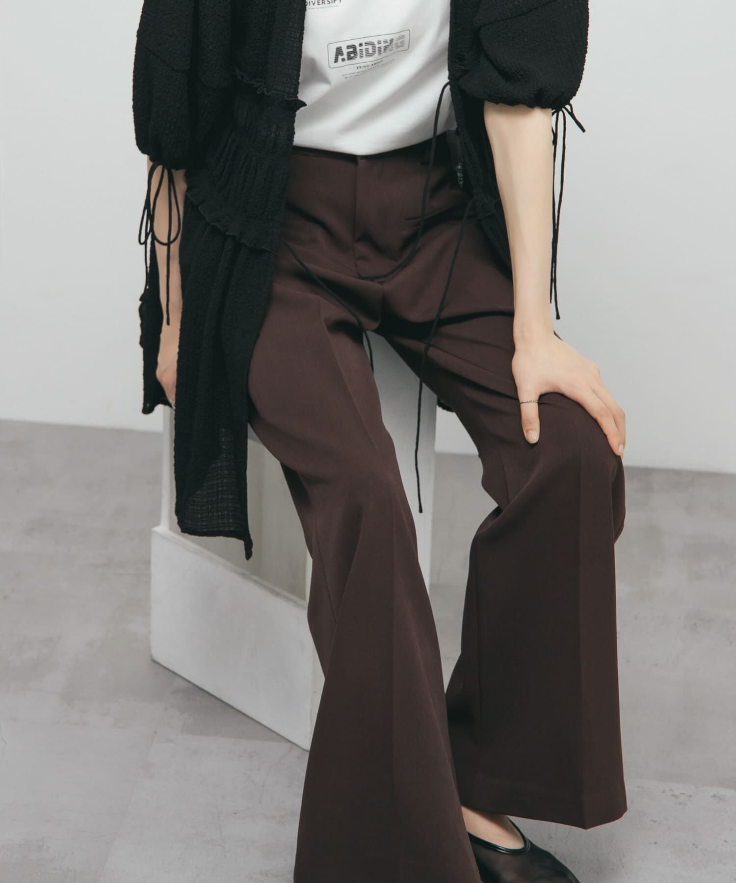  「『2サイズ展開』スリムフレアパンツ」|その他|