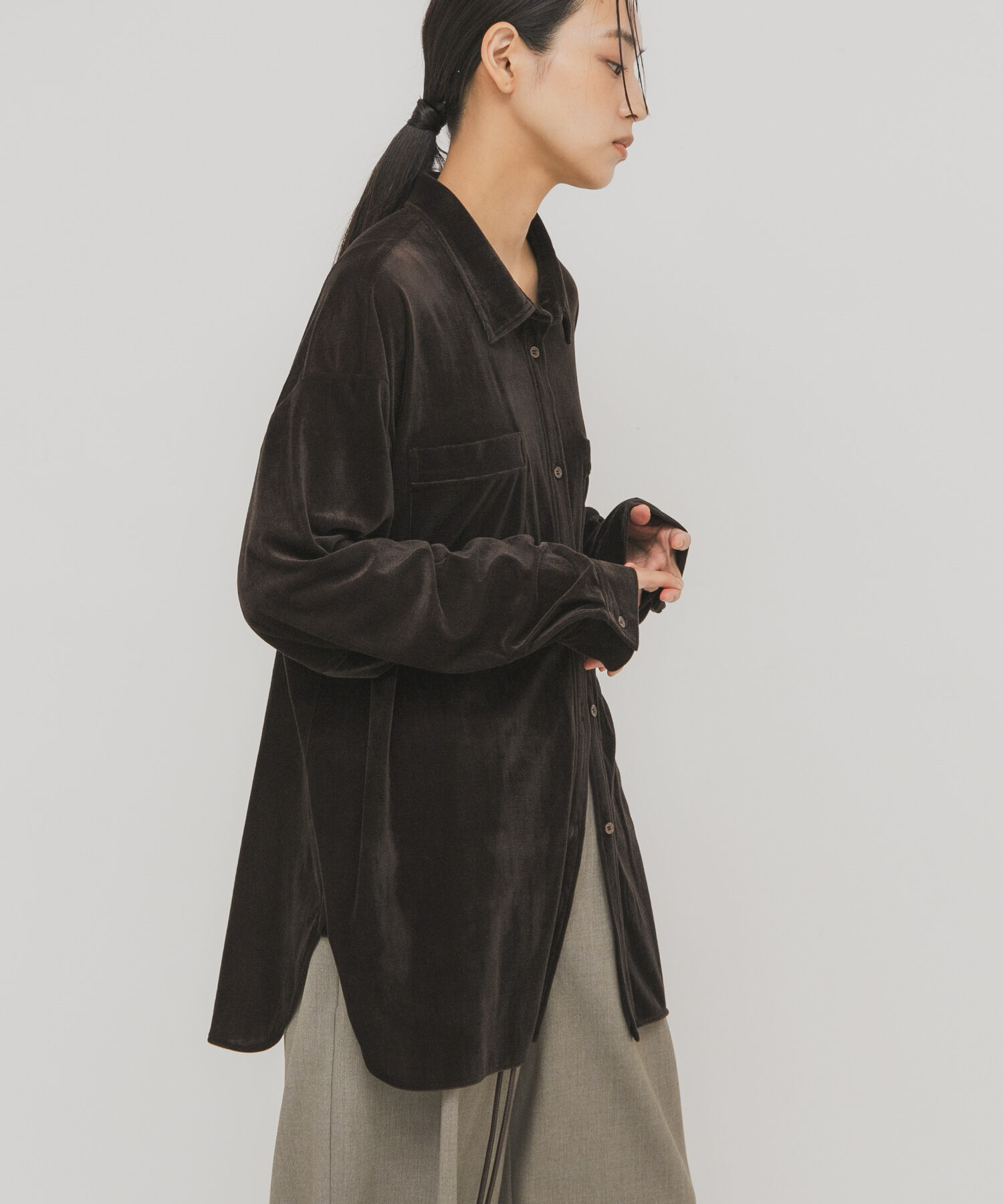  「シアーベロアルーズシャツ」|シャツ・ブラウス|