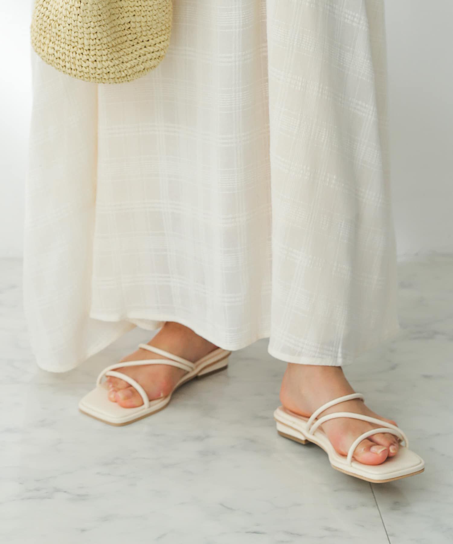 SENSE OF PLACE by URBAN RESEARCH「コードアシメサンダル」|サンダル|アイボリー